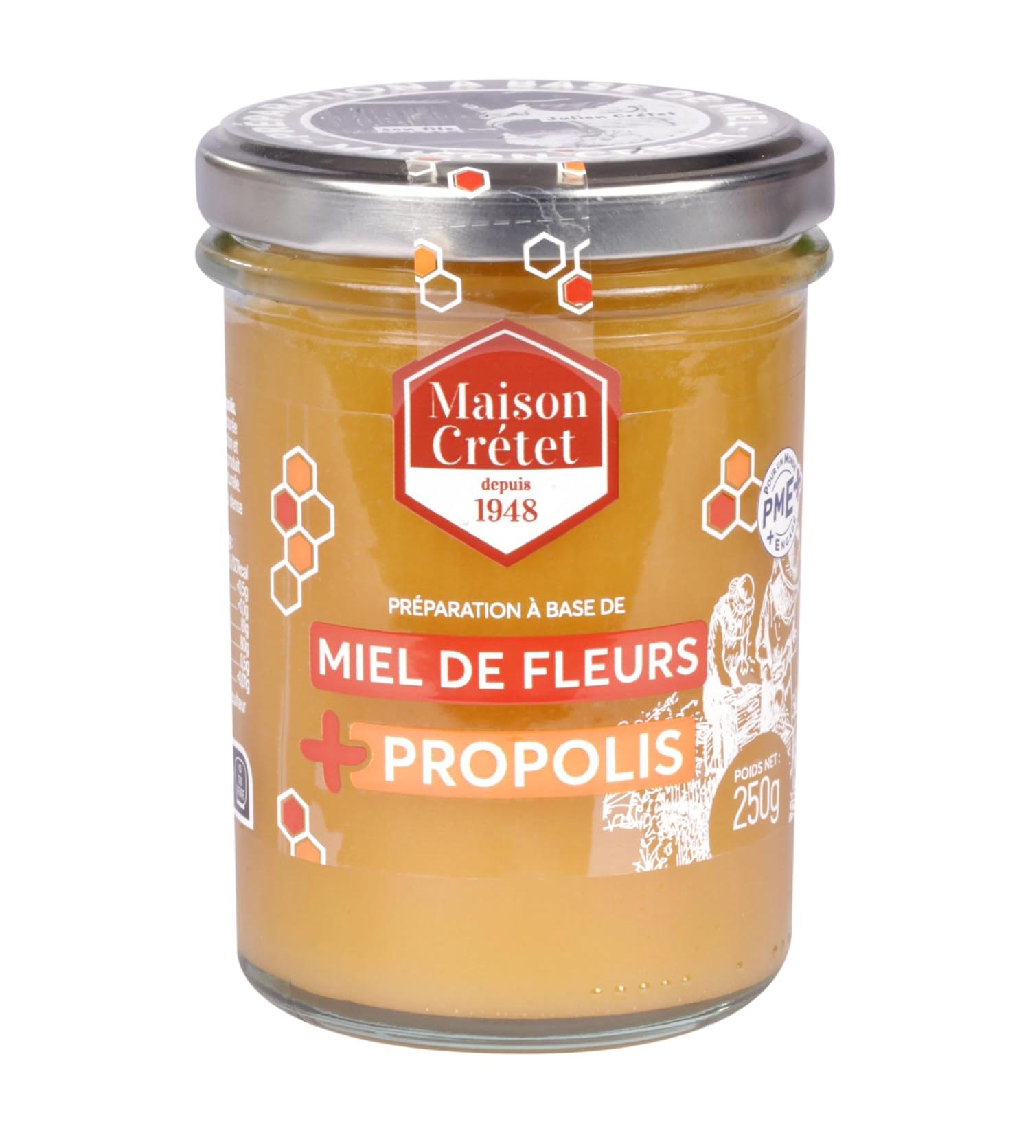 House Cr tet | Flower Honey and Propolis | Dense Propolis Extract | 1 Glass Jar | Preparation in 250G Jar