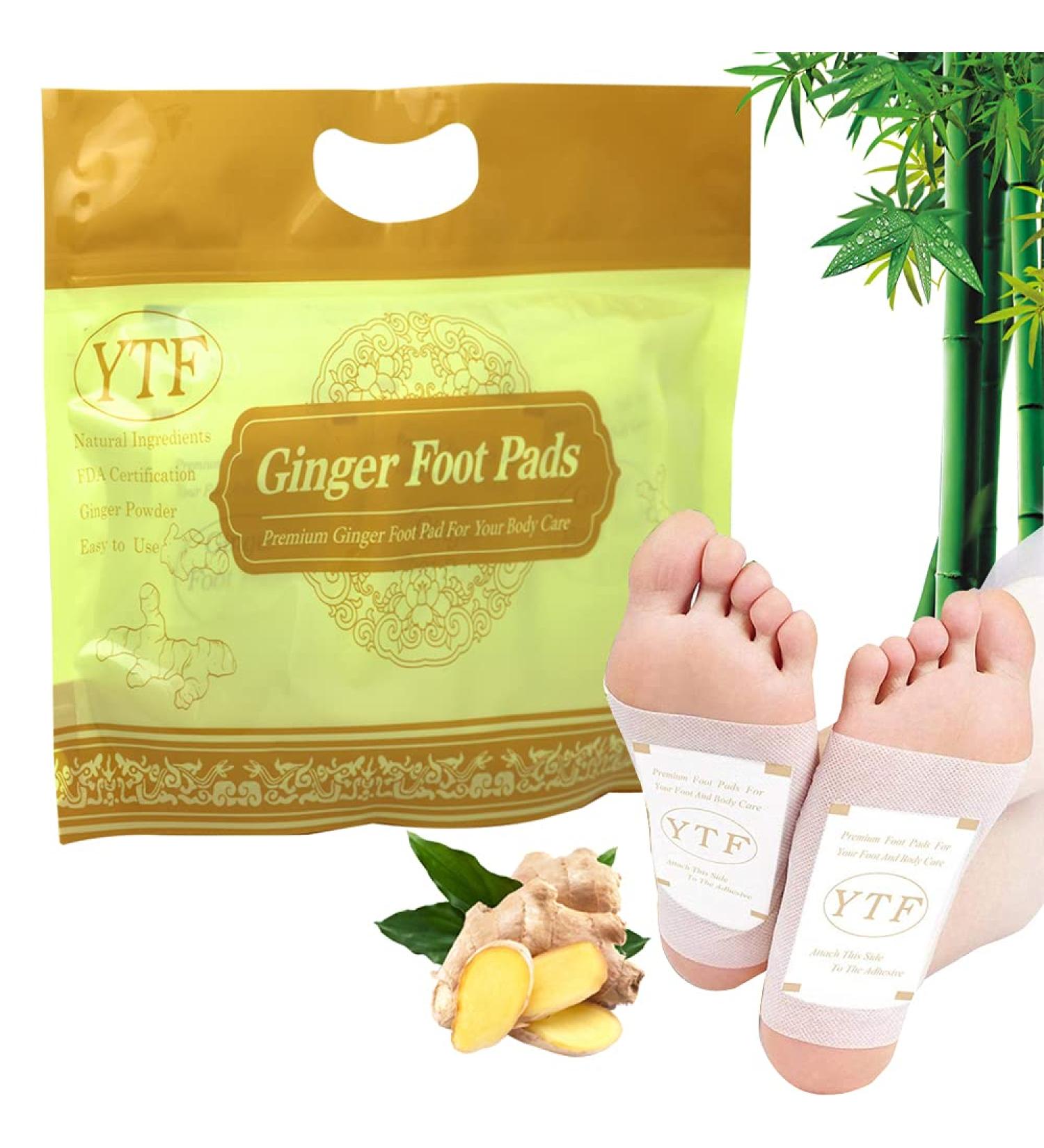 Organic Ginger Foot Pads (20pcs) for Natural Health Care, Improve Sleep - Herbal Feet Patch - Buy Online on GoSupps.com