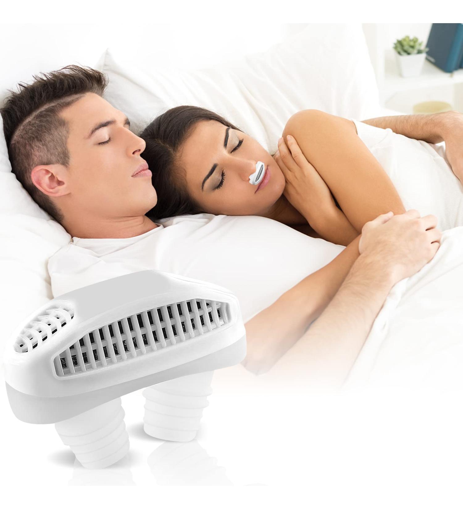 2-in-1 Anti Snoring Nose Air Purifier for Men and Women - Stop Snoring and Improve Sleep Quality with Nasal Vents Plugs Clip - CPAP Users Friendly (White) - Buy Online on GoSupps.com
