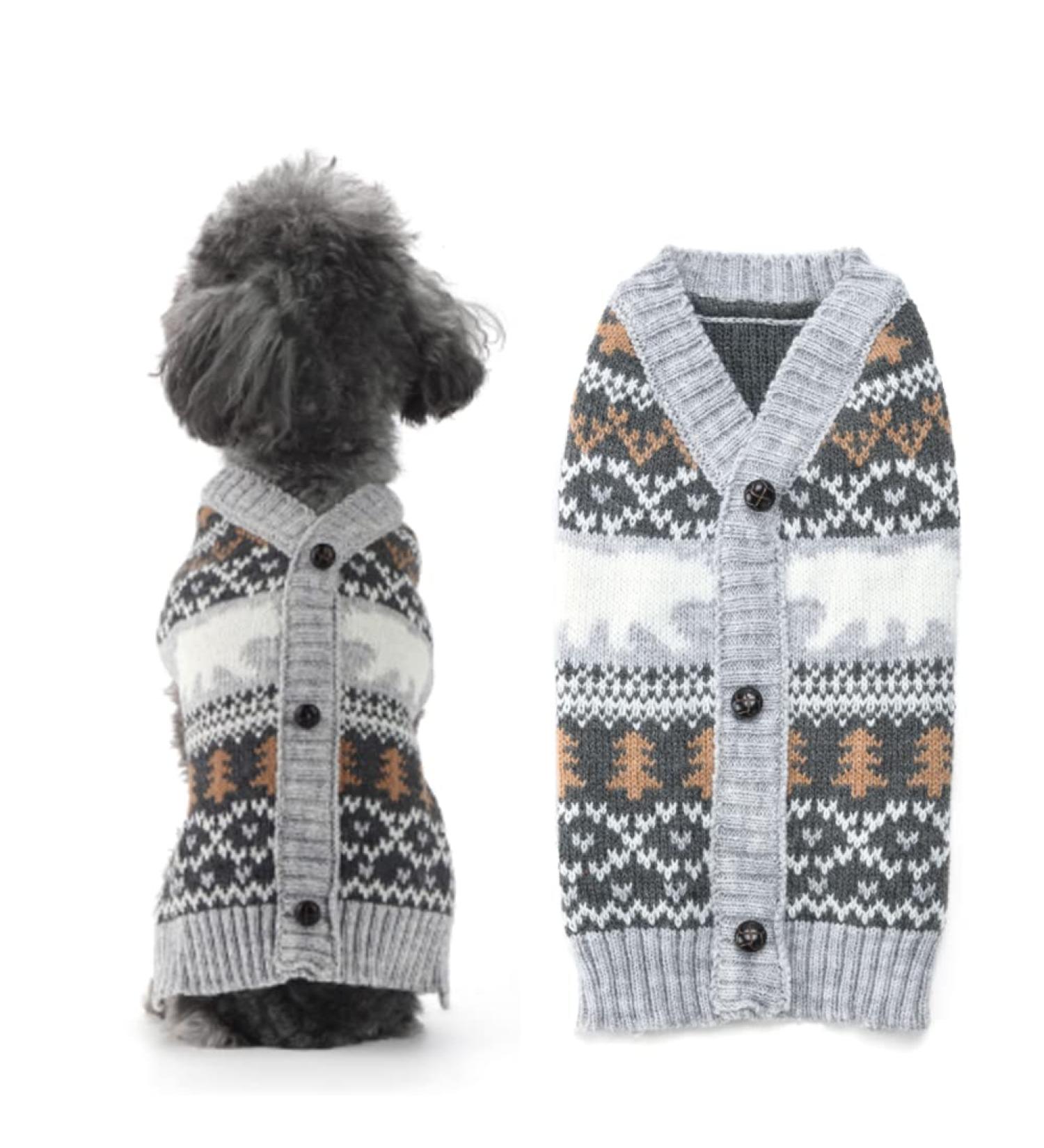 ABRRLO Christmas Dog Sweater - Warm & Cozy Polar Bear Design for Small & Medium Dogs (XS) - Buy Online on GoSupps.com