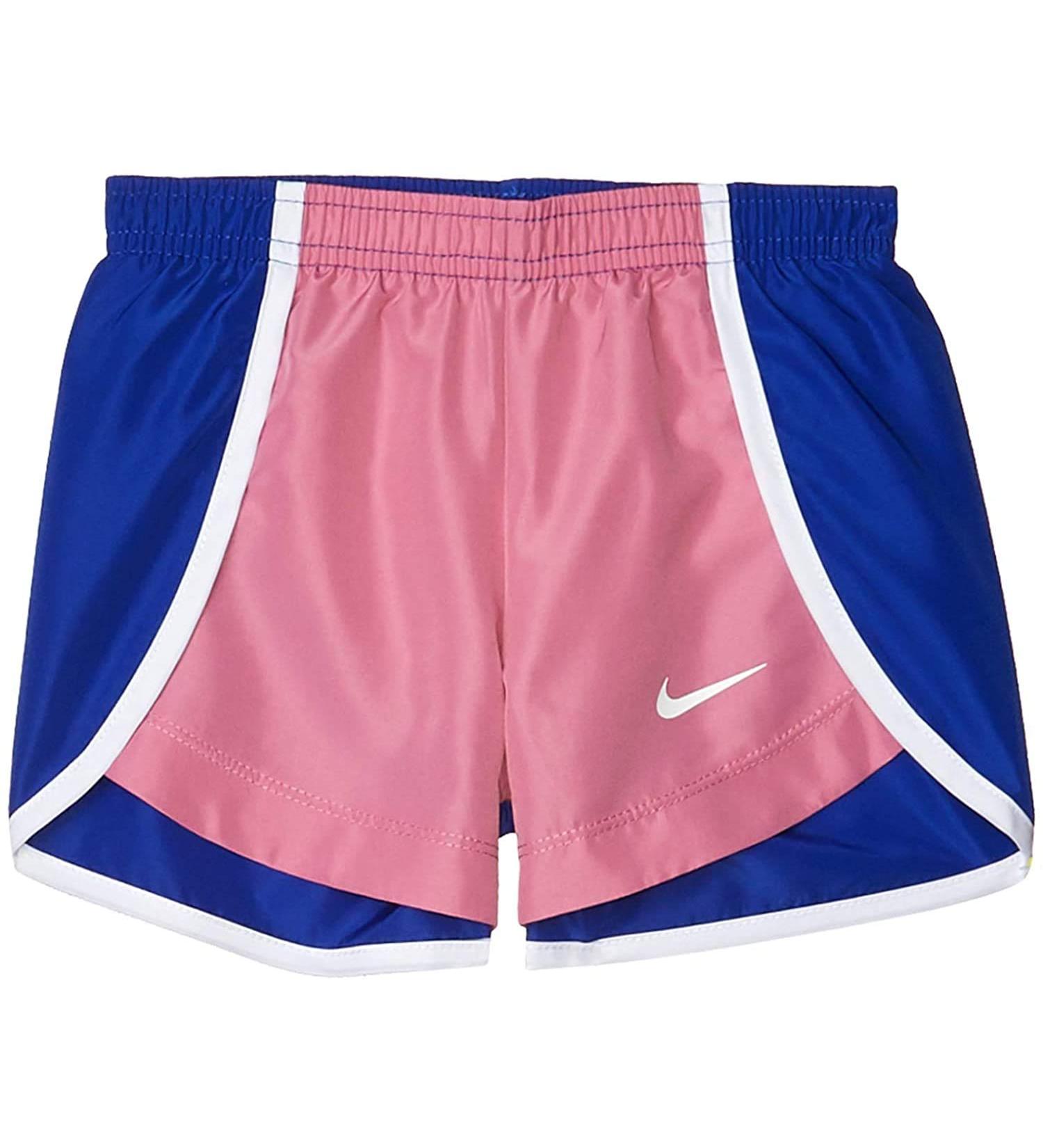 Nike Kids Baby Girl's Dry Tempo Running Shorts (Toddler) Magic Flamingo(36f095-acg)/Blue 6 Years