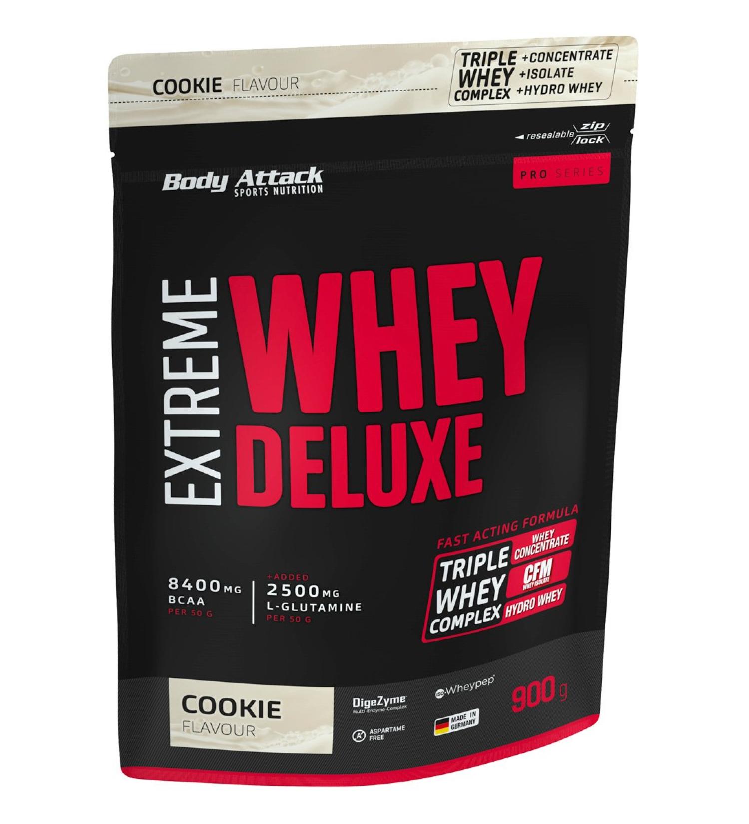 Body Attack Extreme Whey Deluxe - Cookies & Cream 900g | International Shipping Available - Buy Online on GoSupps.com