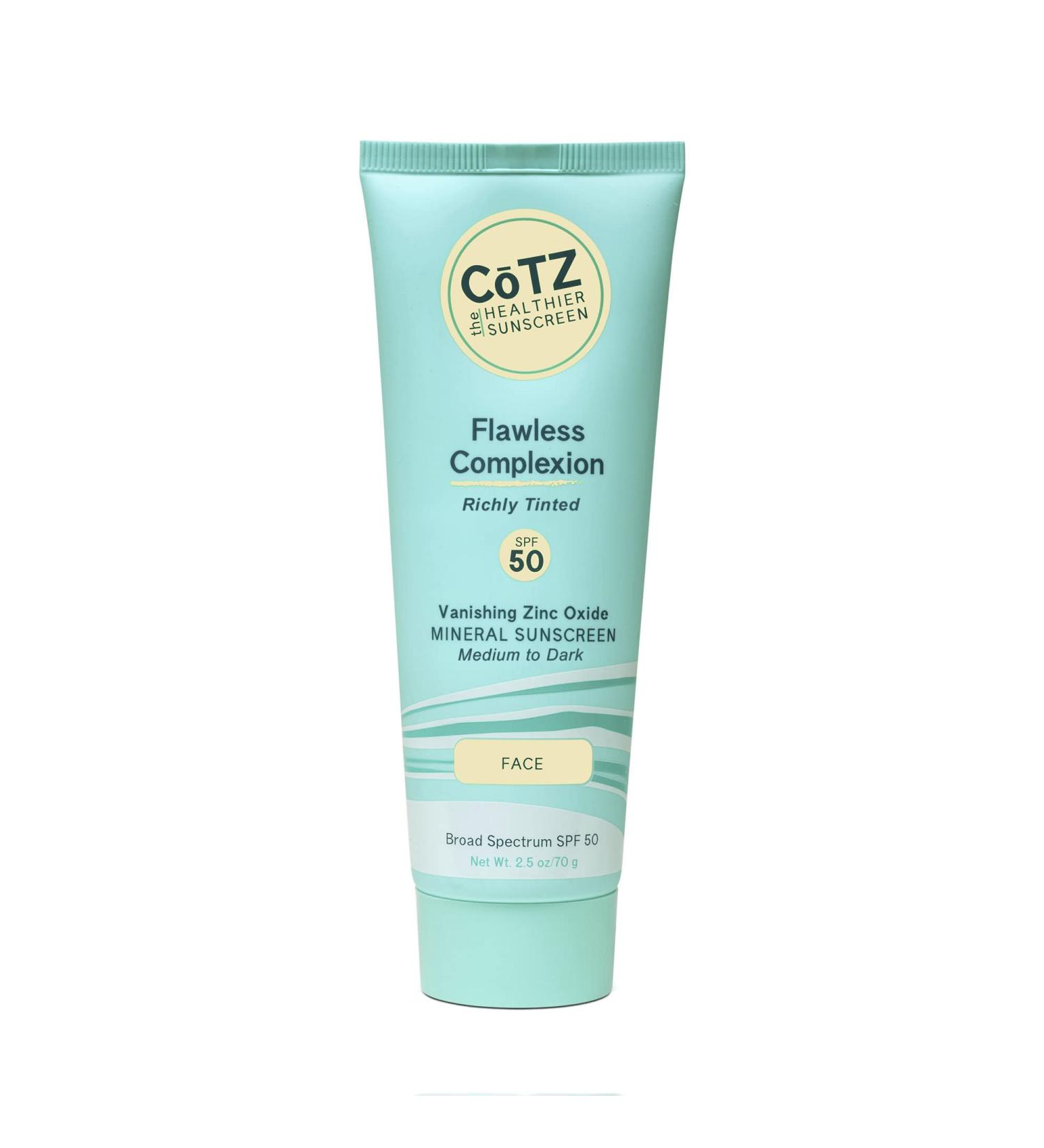 CTZ Flawless Complexion Richly Tinted Mineral Sunscreen SPF 50 for Medium to Dark Skin | 2.5oz - Buy Online on GoSupps.com