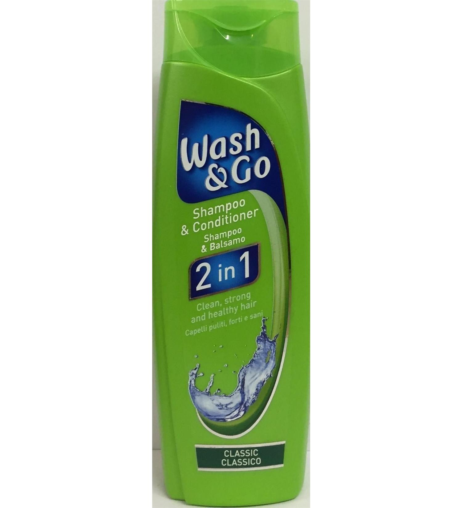 SIX PACKS of Wash & Go 2in1 Shampoo & Conditioner Classic 200ml