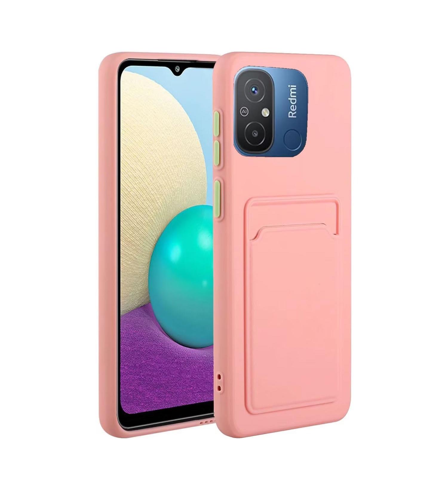 Tivenfezk Nadoli Silicone Case for Xiaomi Redmi 12C - Ultra Thin Shockproof & Scratch-Resistant Wallet TPU Cover with Credit Card Holder - Pink Mobile Phone Case - Buy Online on GoSupps.com