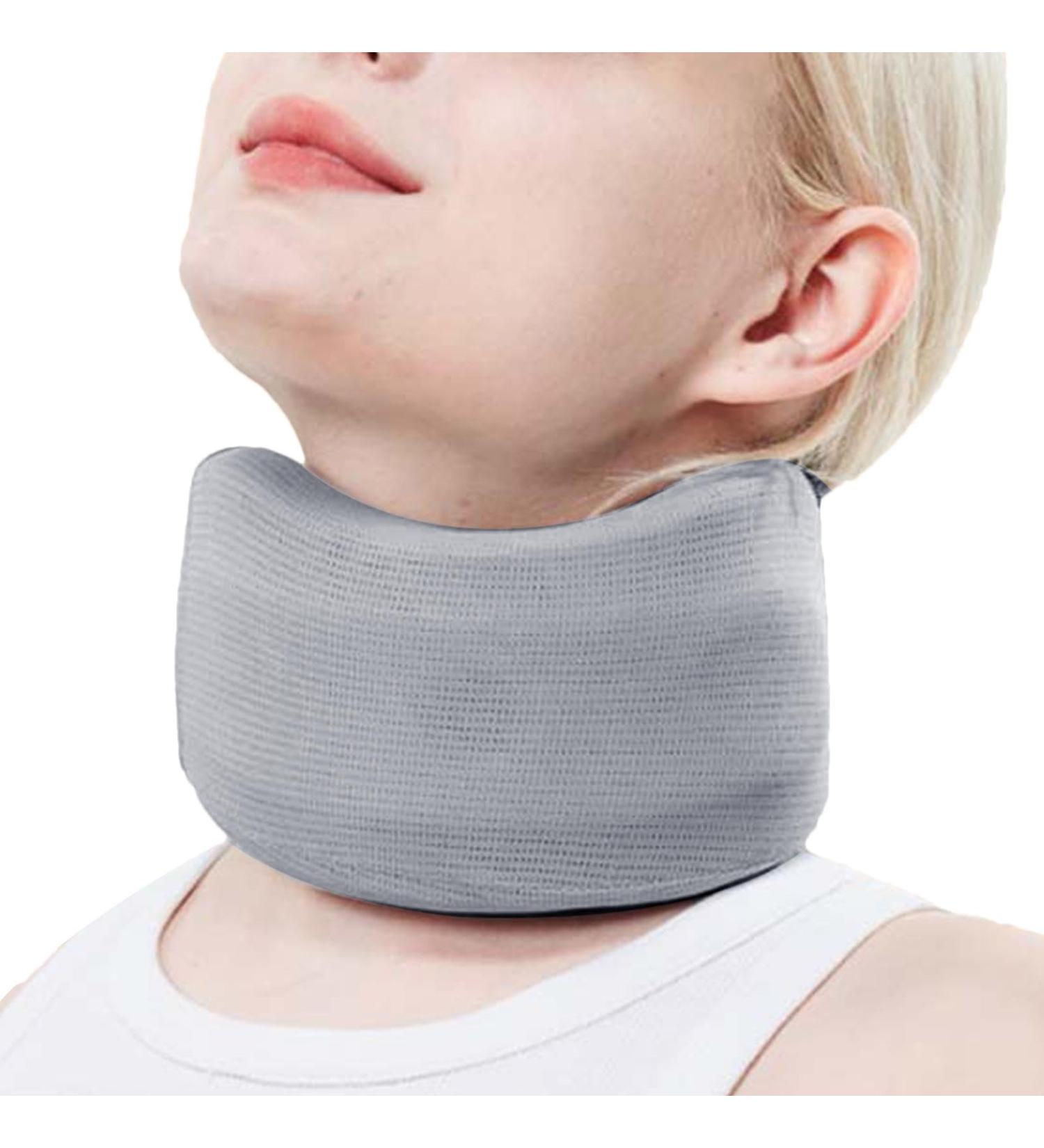 Neck Brace - Adjustable Foam Soft Wraps Neck Support Brace for Sleeping Foam Cervical Collar Soft Foam Wraps for Women & Men Gray L - Buy Online on GoSupps.com