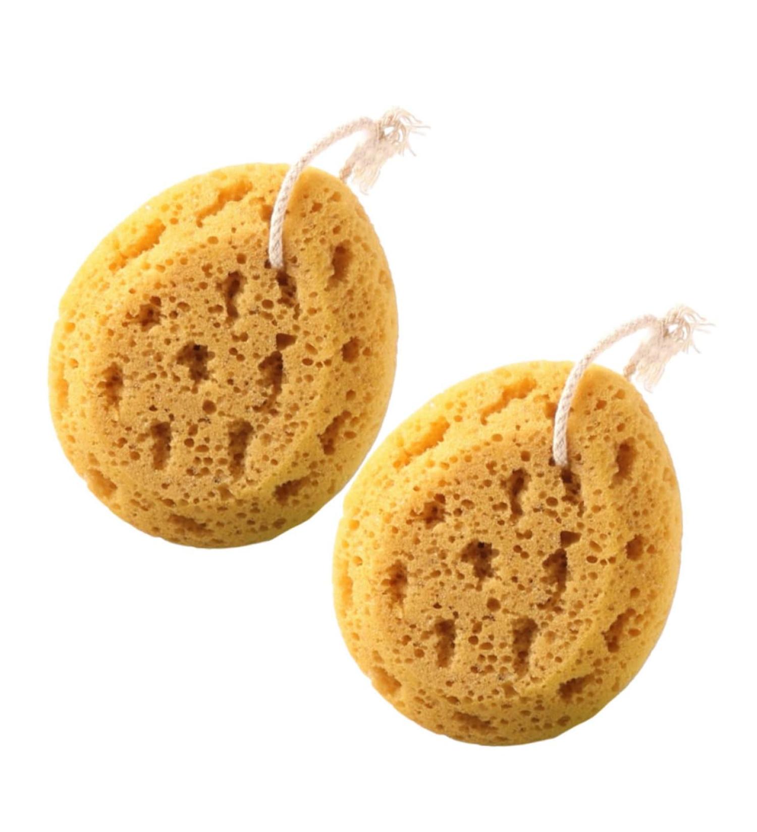 2pcs Honeycomb Bath Sponge Set | Exfoliating Shower Scrubber & Body Wash Supplies - International Shipping Available - Buy Online on GoSupps.com