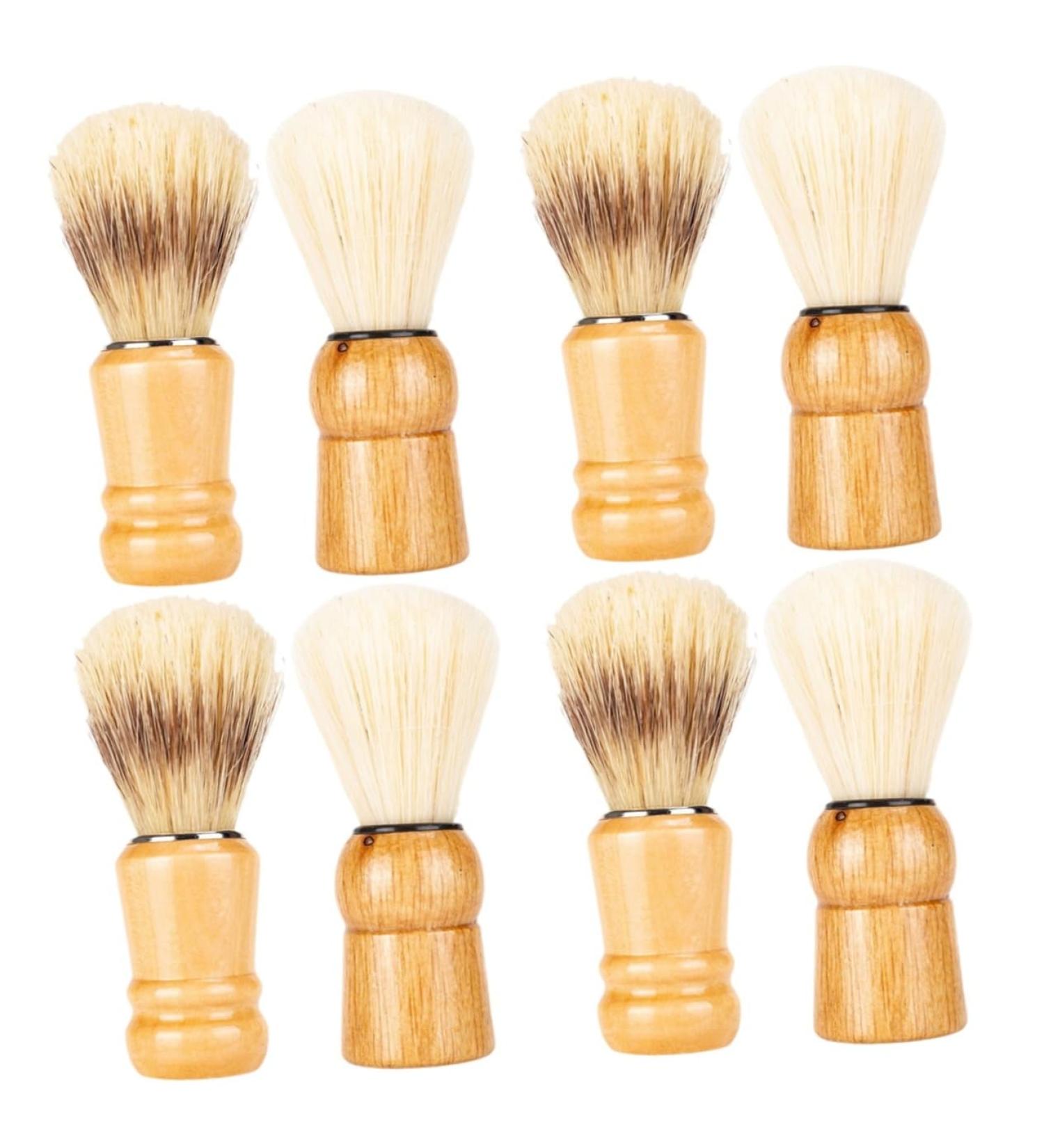 Fomiyes 8 Stk Bartbrush Set | Hairdresser Neck Brush & Shaving Accessories for Men | Premium Goat Hair Shave Brush & Bowl - Buy Online on GoSupps.com