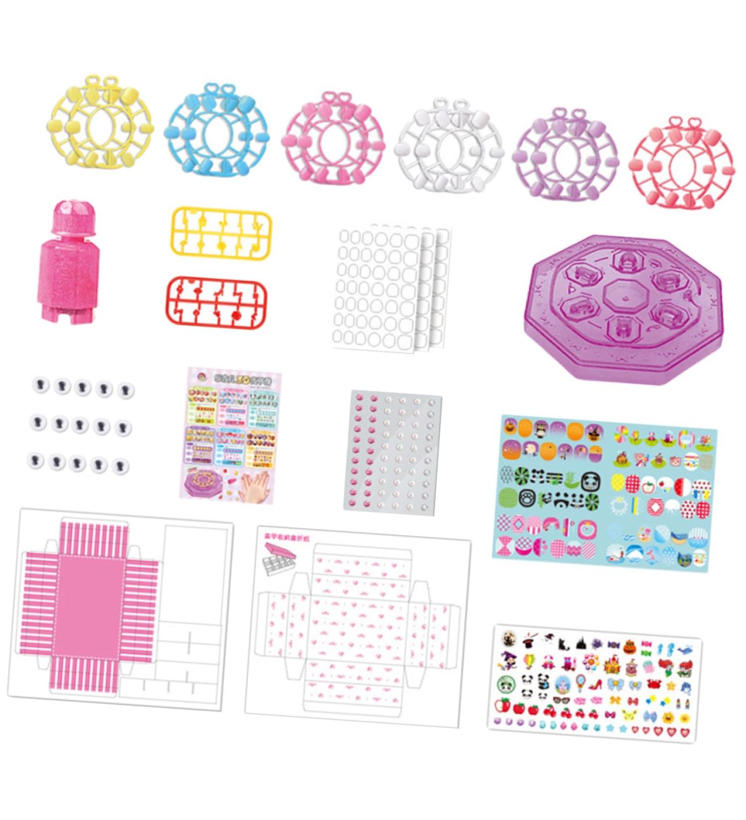 minkissy 4 Sets Children's Nail Art Toys Kid Nail Polish Nail Decor Makeup Kit for Girls 10-12 Fingernail Kit Kids Toys Nail Tips for Kids Plastic Accessories Toddler Manicure - Buy Online on GoSupps.com