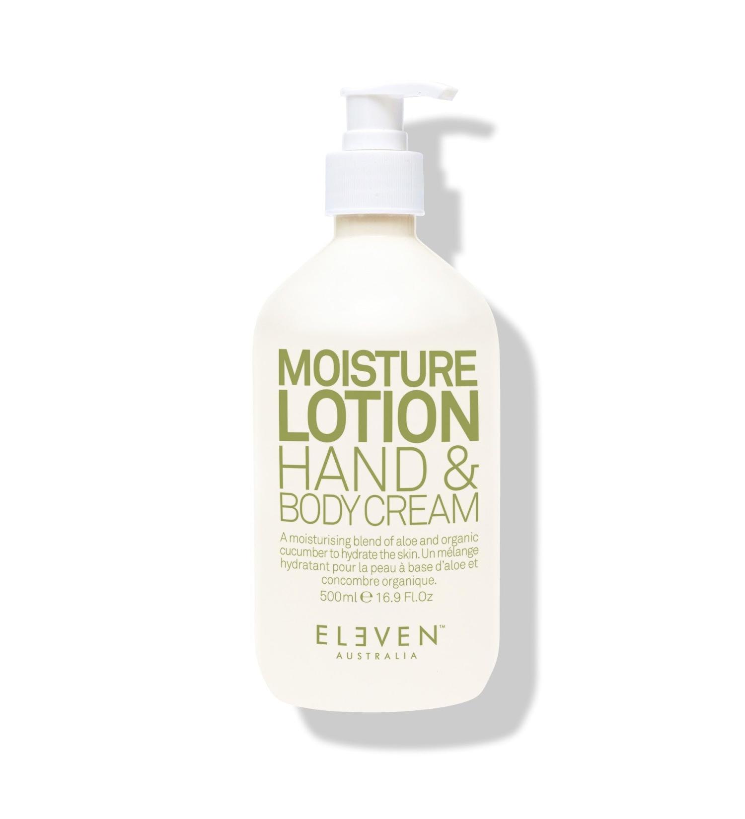 Eleven Australia Moisture Lotion | Hydrating Hand & Body Cream with Coconut Oil & Vitamin E | 500ml - Ideal for Daily Use - Buy Online on GoSupps.com