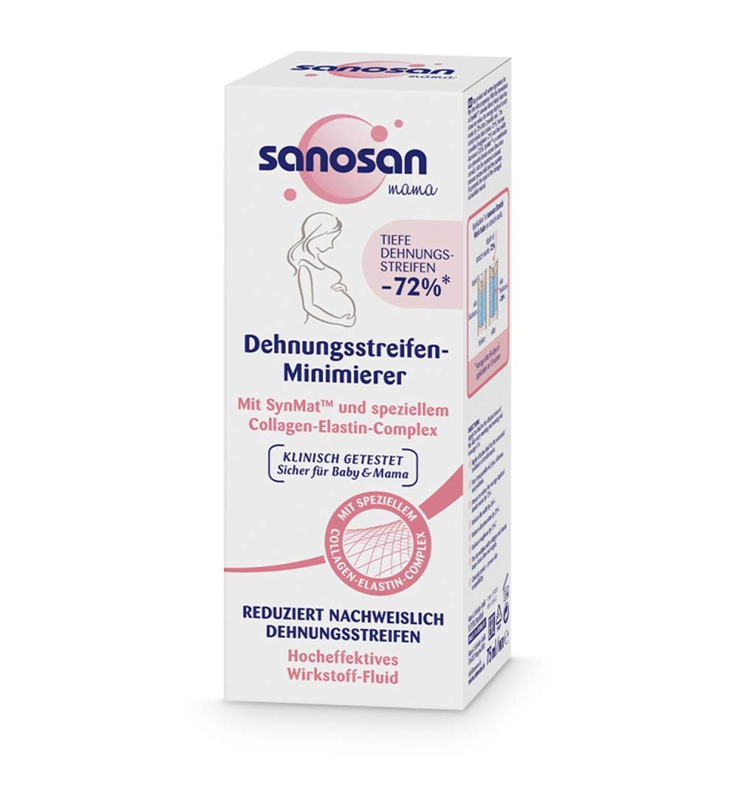Sanosan Expansion Strips Minimier - Clinically Tested Stretch Mark Cream for Post-Pregnancy - 75ml No Paraffin Oil Dyes or Silicones - 1 Piece - Buy Online on GoSupps.com