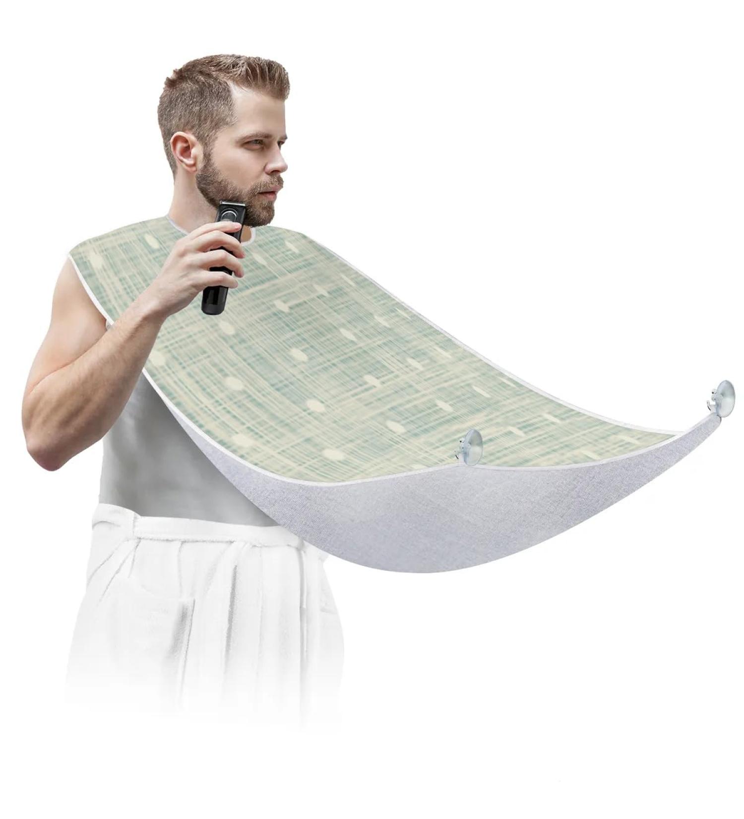 Buy Beard Bib Apron for Men | Non-Stick Waterproof Hair Catcher | Perfect for Shaving & Grooming | Polka Dot Design - Buy Online on GoSupps.com