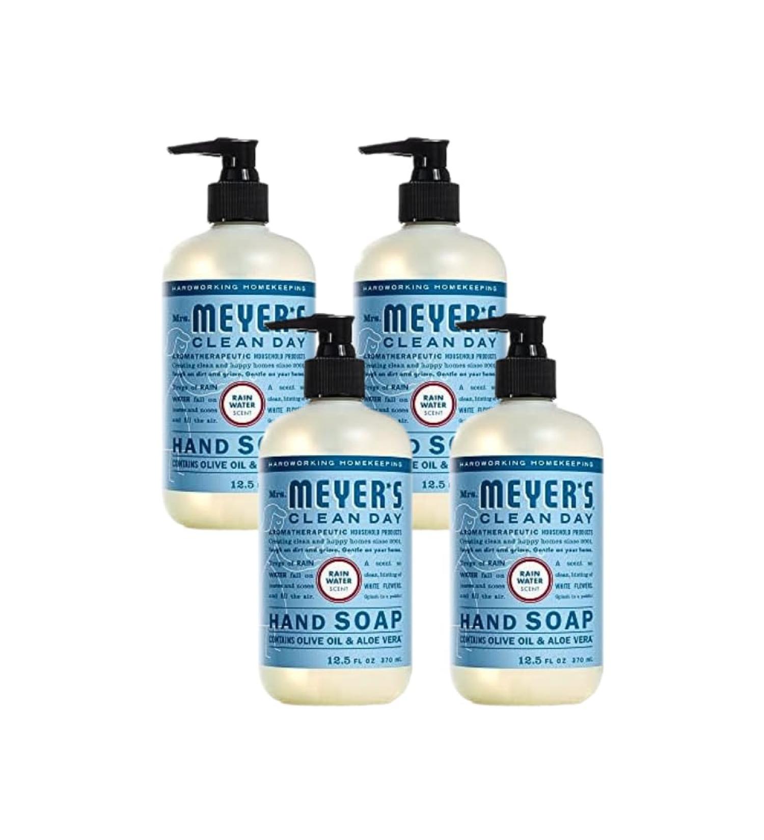 Mrs. MEYER'S Liquid Hand Soap Rainwater 12.5 Fl Oz (Pack of 4) Rainwater 50 Fl Oz (Pack of 1) - Buy Online on GoSupps.com