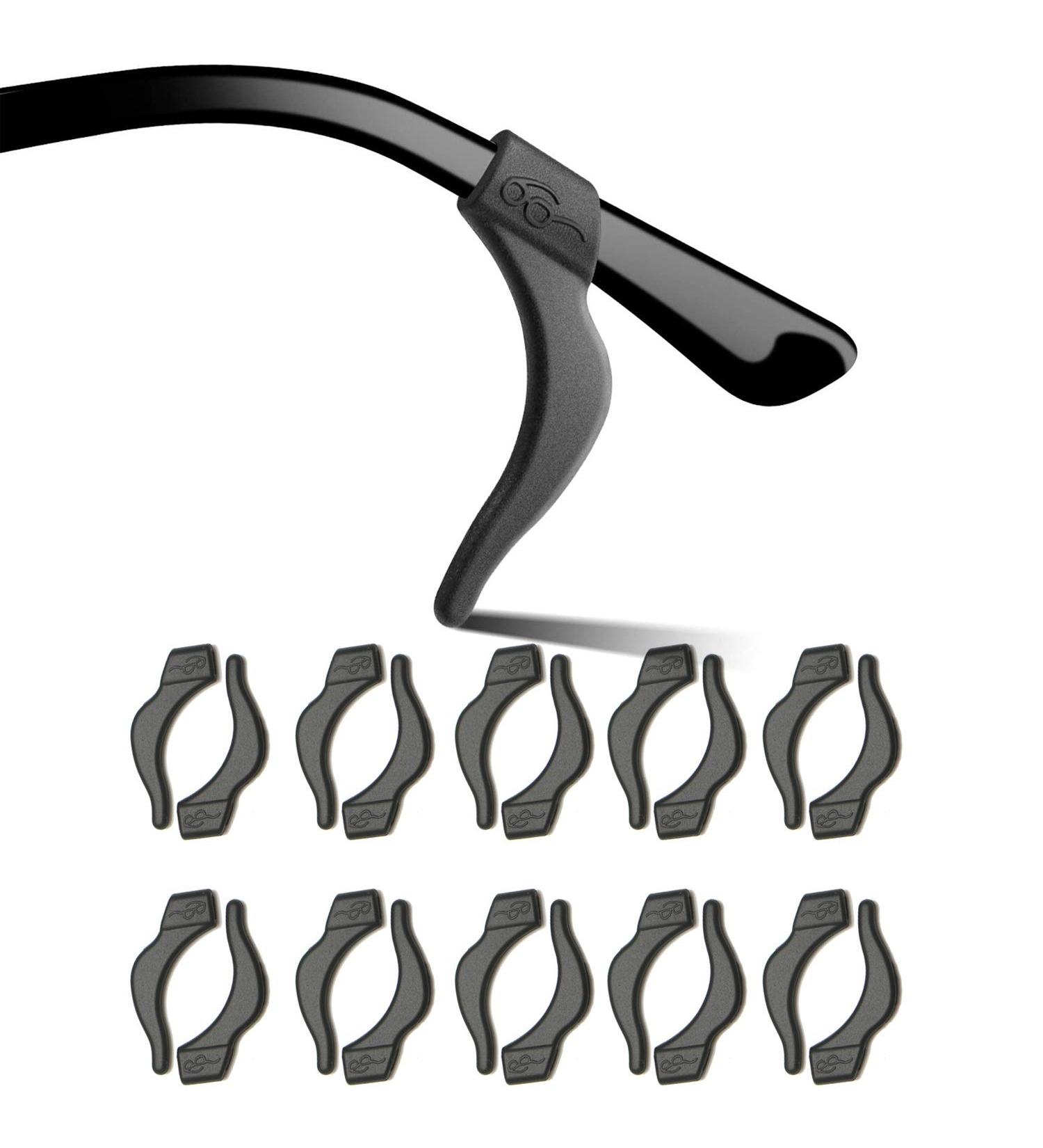 10 Pairs Anti-Slip Glasses Ear Grips - Soft Silicone Holders for Secure Fit | Black Masking Bracket for Eyewear - Buy Online on GoSupps.com
