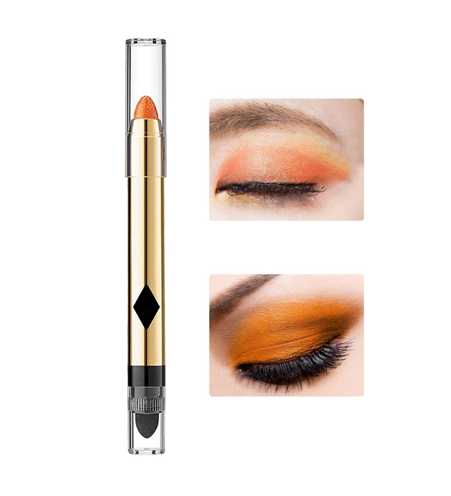 Eyeshadow Pencil Double-Ended Pearlescent Cream Eye Shadow Pencil Crayon Brightener Highlighter Makeup Stick Kit Waterproof Shimmer Eyeliner Makeup Uaxiu 02# - Buy Online on GoSupps.com