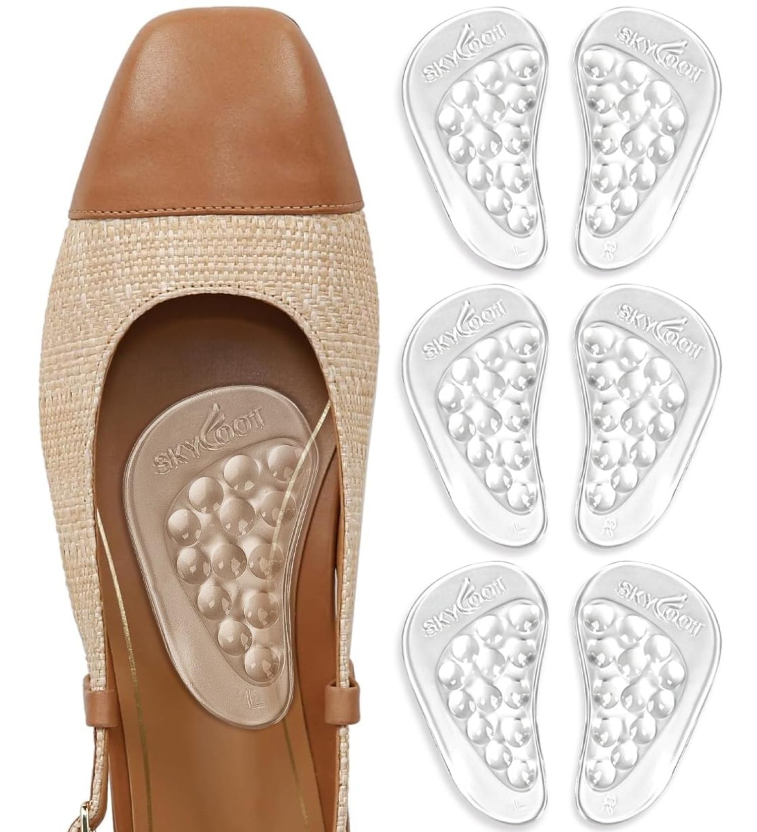 Skyfoot Arch Support Inserts for Flat Feet & Plantar Fasciitis - 3 Pairs for Foot Pain Relief - Buy Online on GoSupps.com
