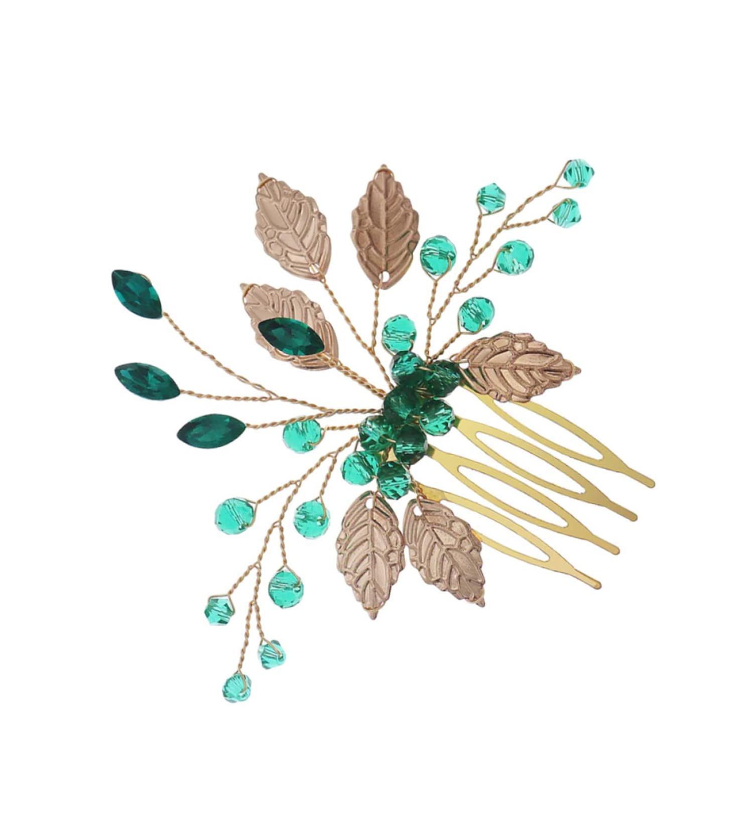 FRCOLOR Bridal Crystal Hair Comb Girls Accessories Girls Hair Clips Bridal Hair Accessories Wedding Tiara Wedding Crystal Hair Comb Barrettes for Girls Zinc Alloy Bride Leaves - Buy Online on GoSupps.com