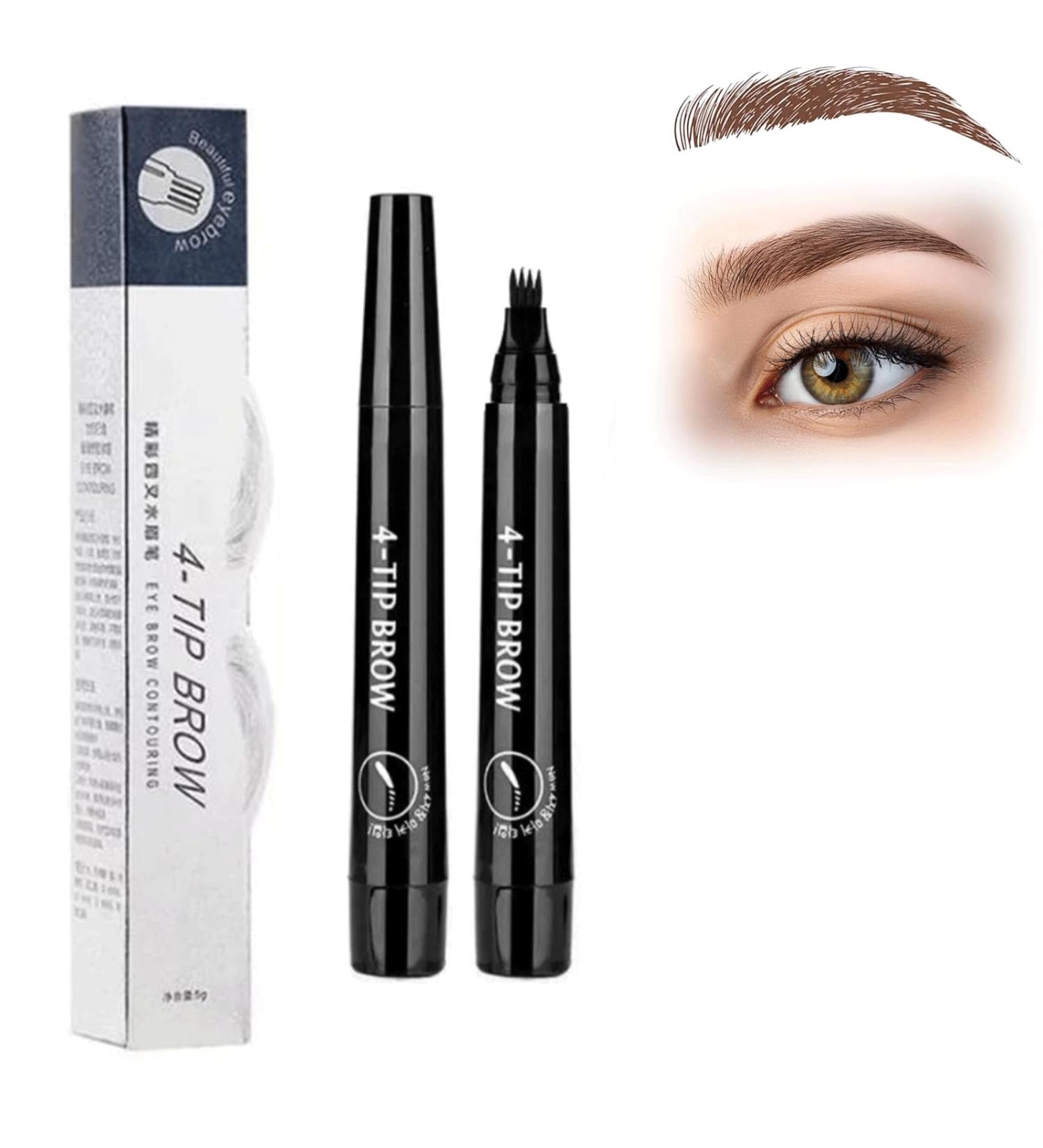 Istorels Brow Pen Istorels Magical Precise Waterproof Brow Pen 4 Tip Microblade Brow Pen Long Lasting Waterproof and Smudge-Proof Natural Eyebrow Makeup (1pcs-BLACK) - Buy Online on GoSupps.com