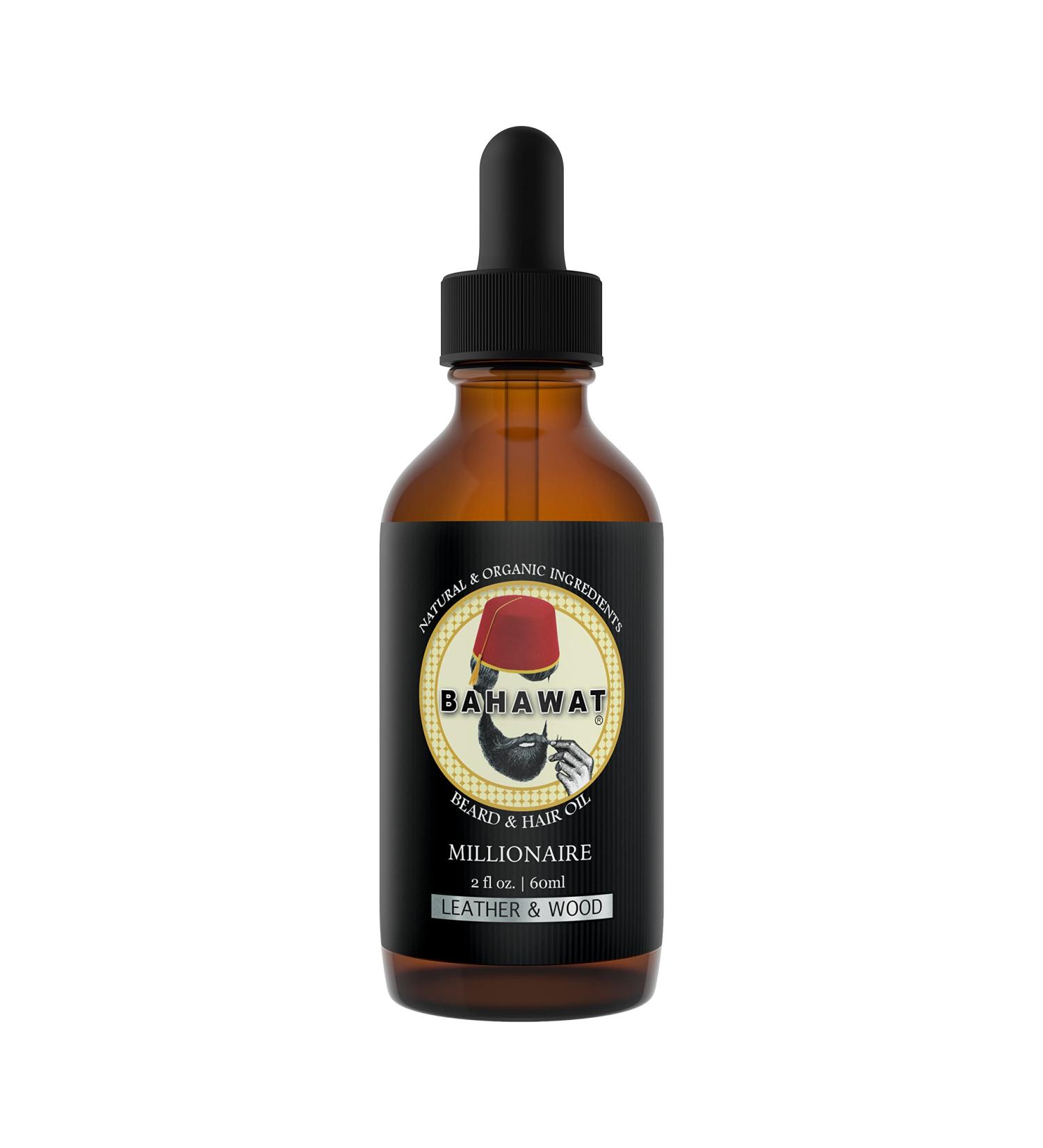 Leather & Amber Beard Oil - 2oz Beard Conditioner, Softener & Itch Eliminator | Promotes Healthy, Full Beard with Natural Ingredients - Buy Online on GoSupps.com