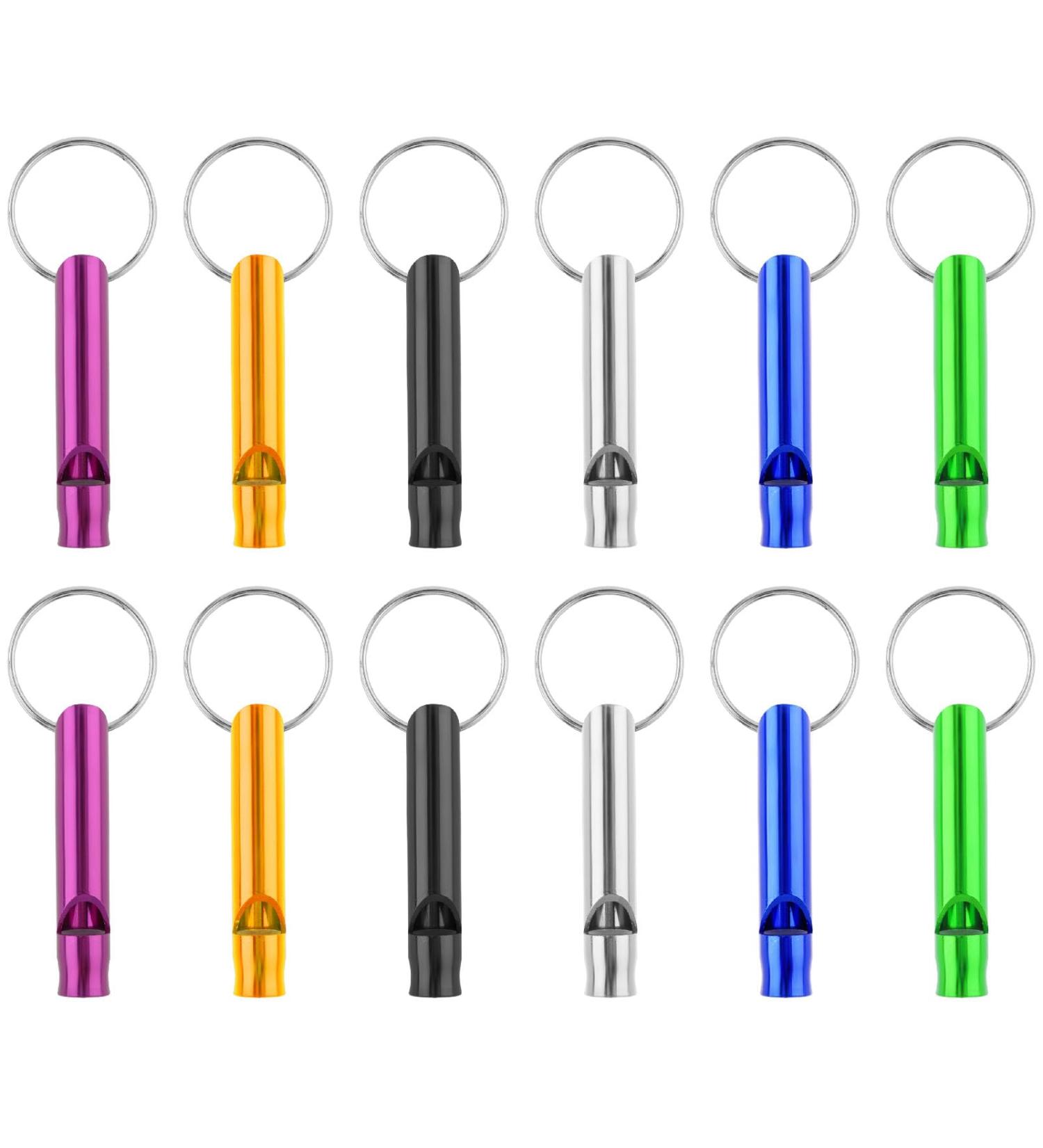 Mabor 12-Pack Signal Pipe Whistles - Emergency Whistles for Hiking Camping & Survival - Lightweight Aluminum Design - Buy Online on GoSupps.com