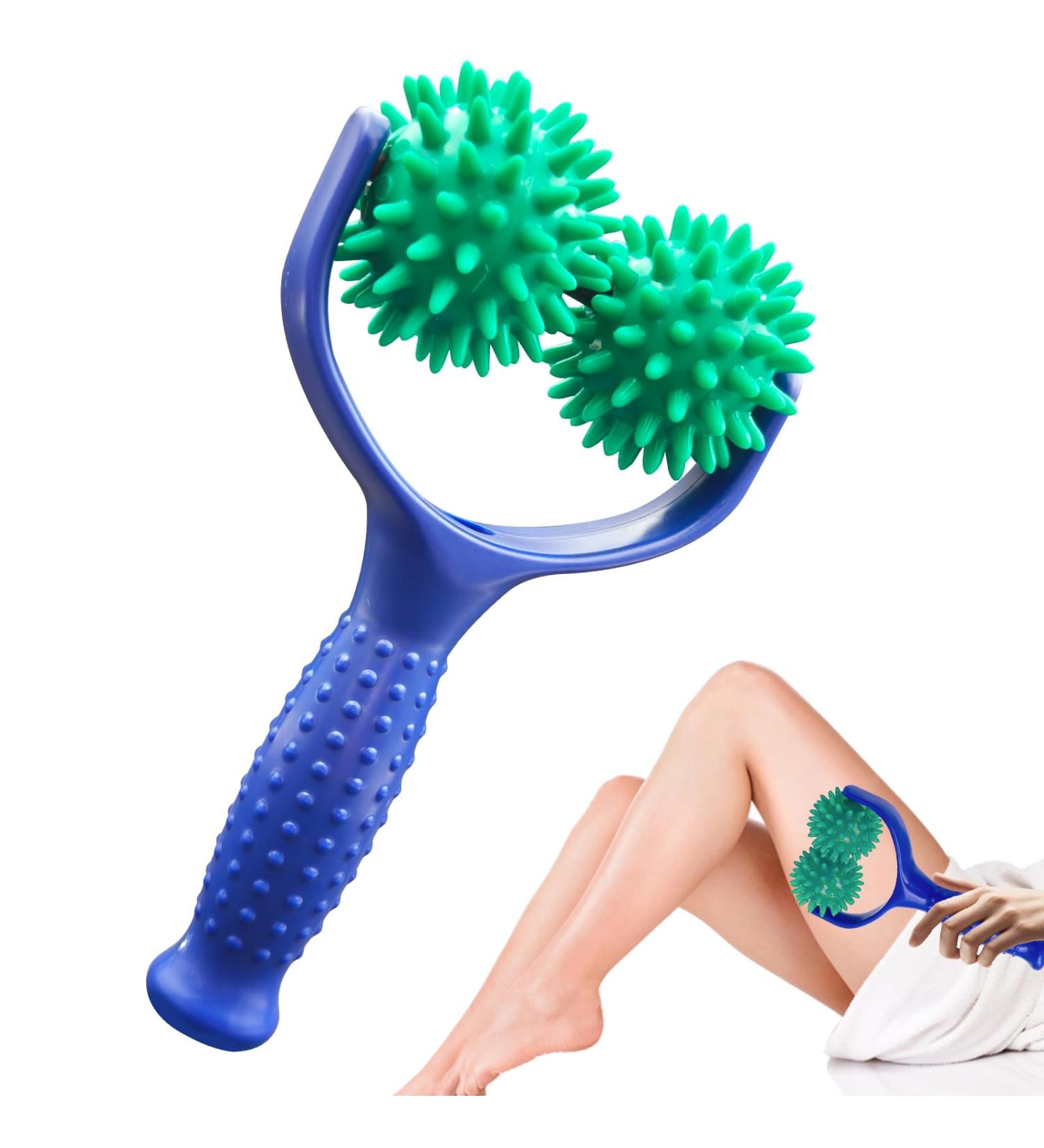 AMDZGLB Massage Balls & Roller with Handle - Self-Massage Device for Legs Back Feet & Hands | Alleviate Muscle Pain - Buy Online on GoSupps.com