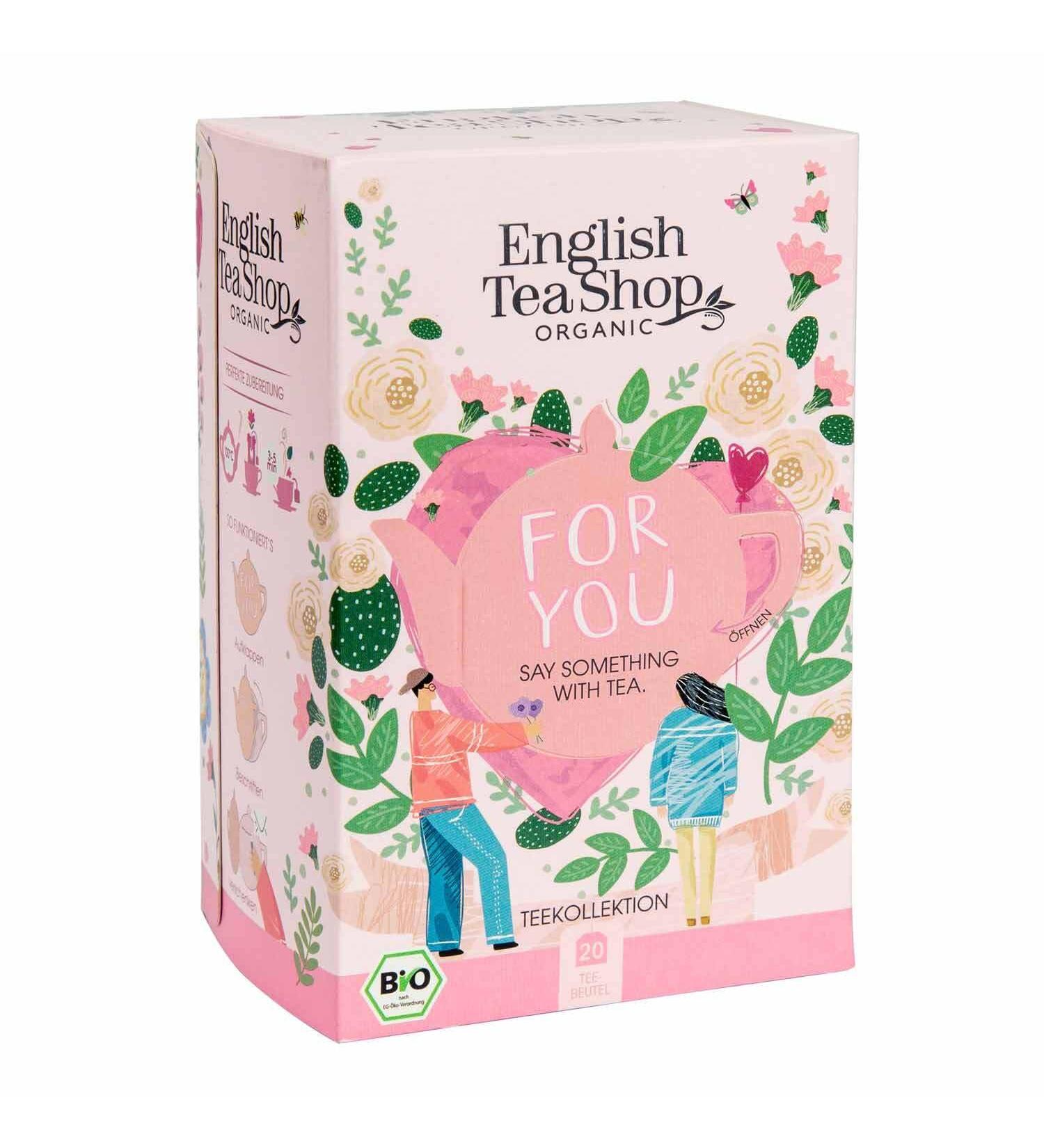 ETS For You Tea Gift Collection - Personalizable 5 Variety Tea Set | Perfect Thank You Birthday Mother's Day & Easter Gifts | Organic 20 Tea Bags - Buy Online on GoSupps.com