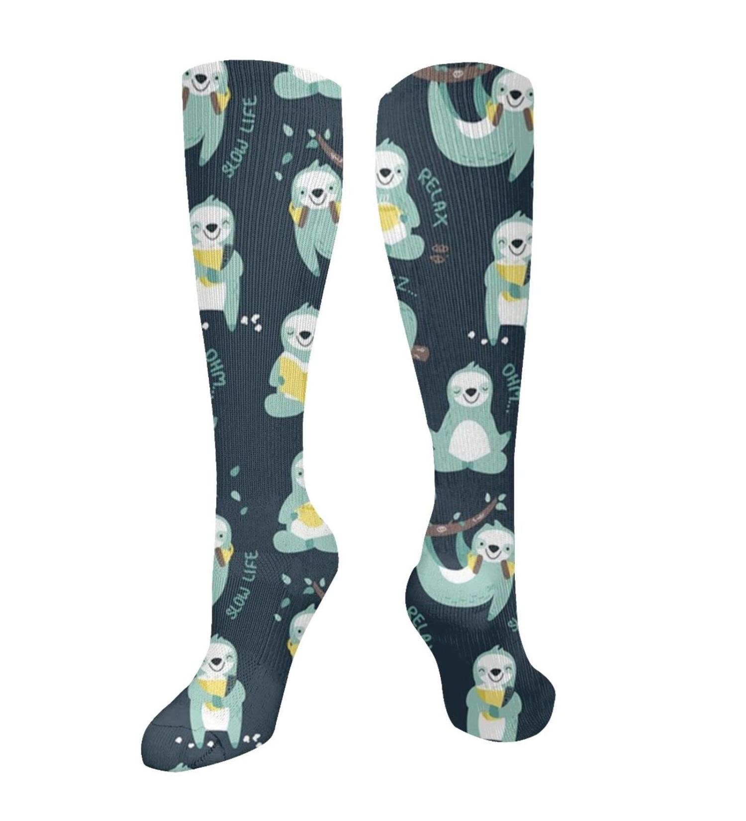 Lazy Sloth Compression Socks for Men & Women - 15-20 mmHg Support for Running & Cycling - Buy Online on GoSupps.com