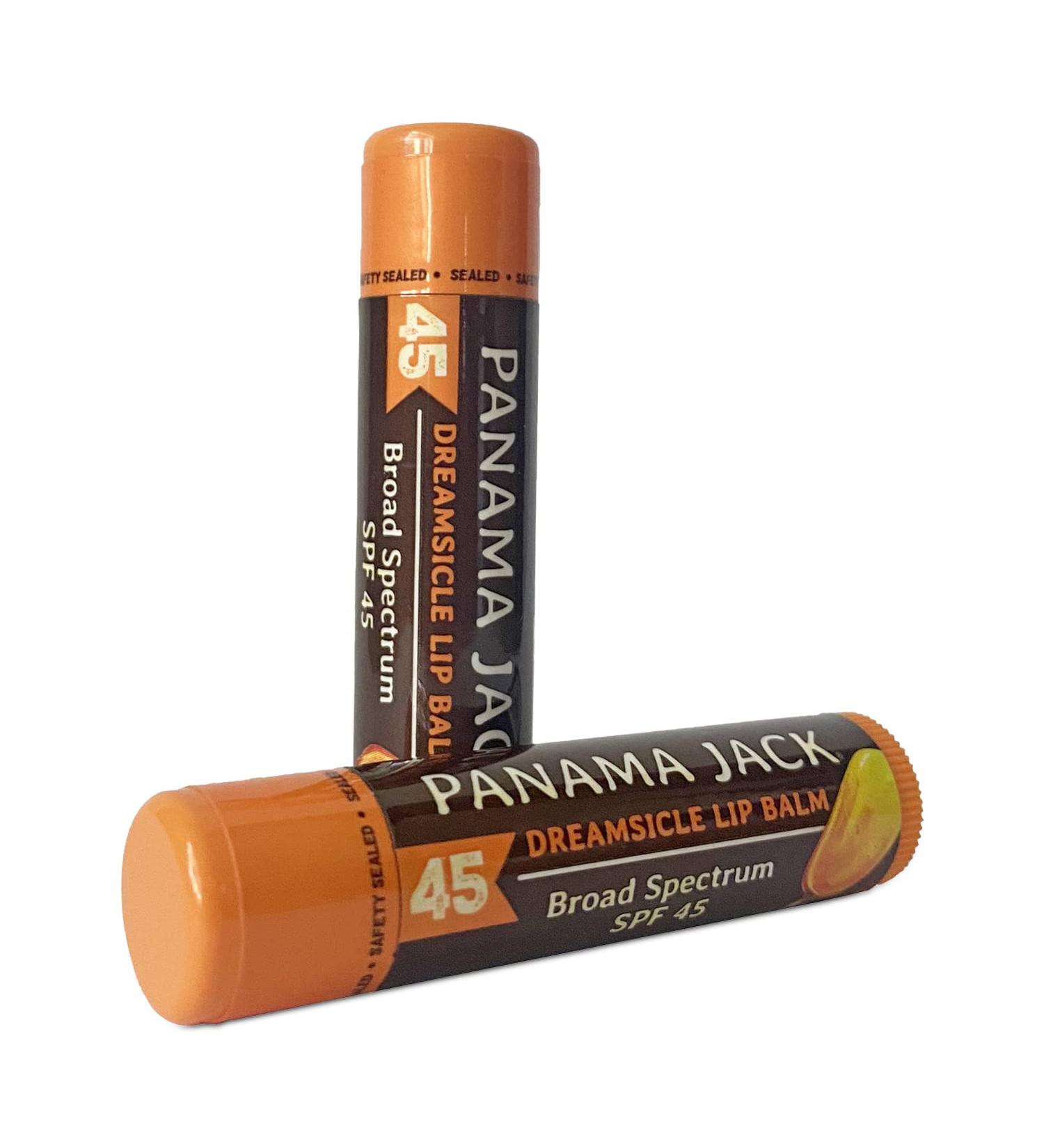 Panama Jack SPF 45 Lip Balm - Broad Spectrum UVA-UVB Protection, Pack of 2 Dreamsicle - Buy Online on GoSupps.com