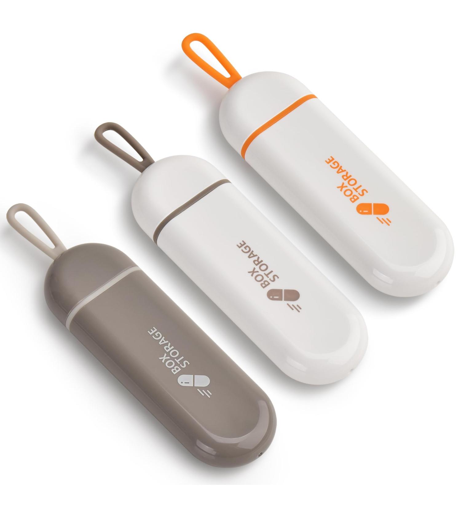 3-Pack Tablet Pill Box for Vitamins & Medication - Travel-Friendly Secure & Durable - Buy Online on GoSupps.com