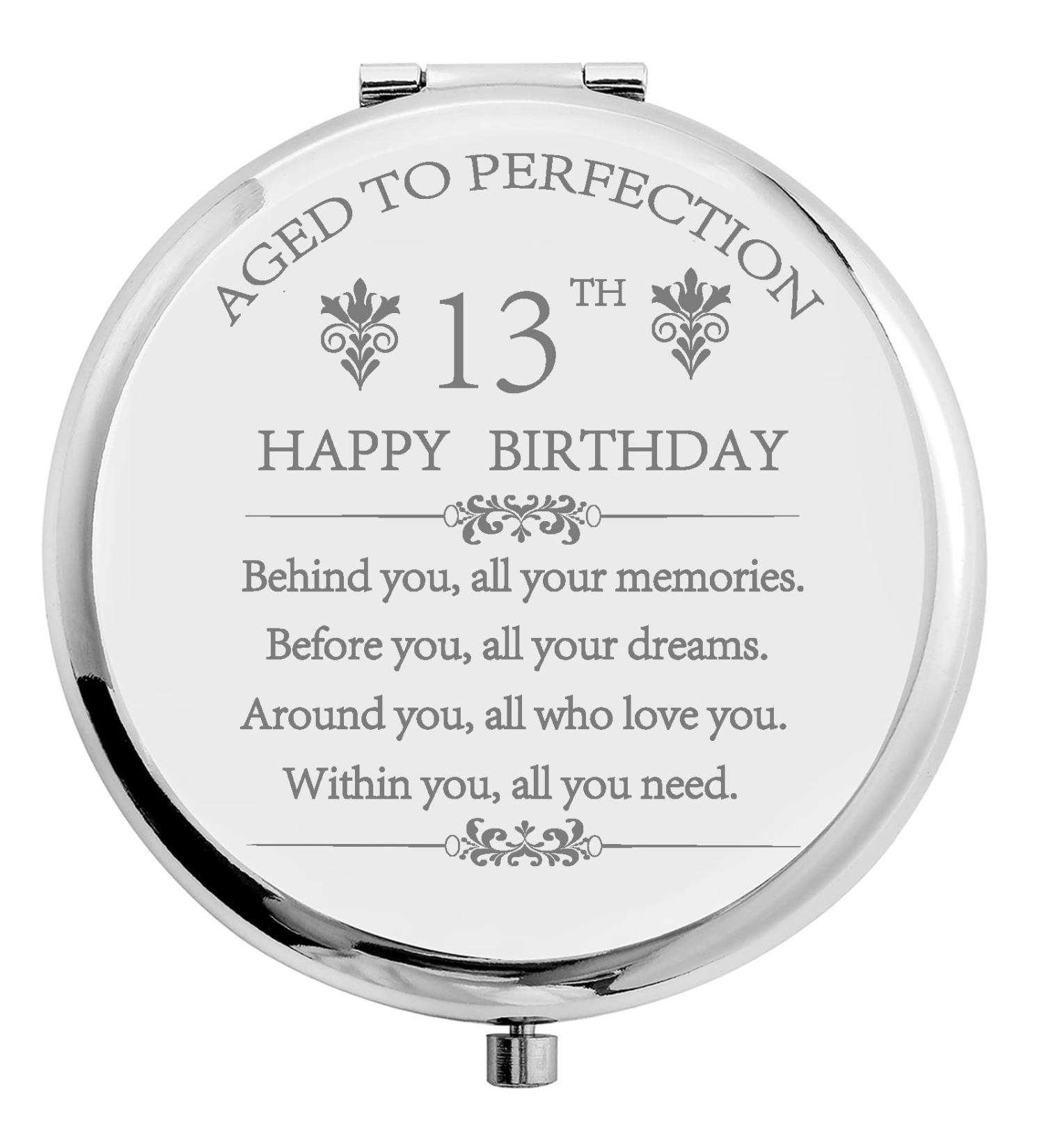 COFOZA 2010 Stainless Steel Pocket Makeup Mirror - Birthday Gift with Gift Box - Buy Online on GoSupps.com