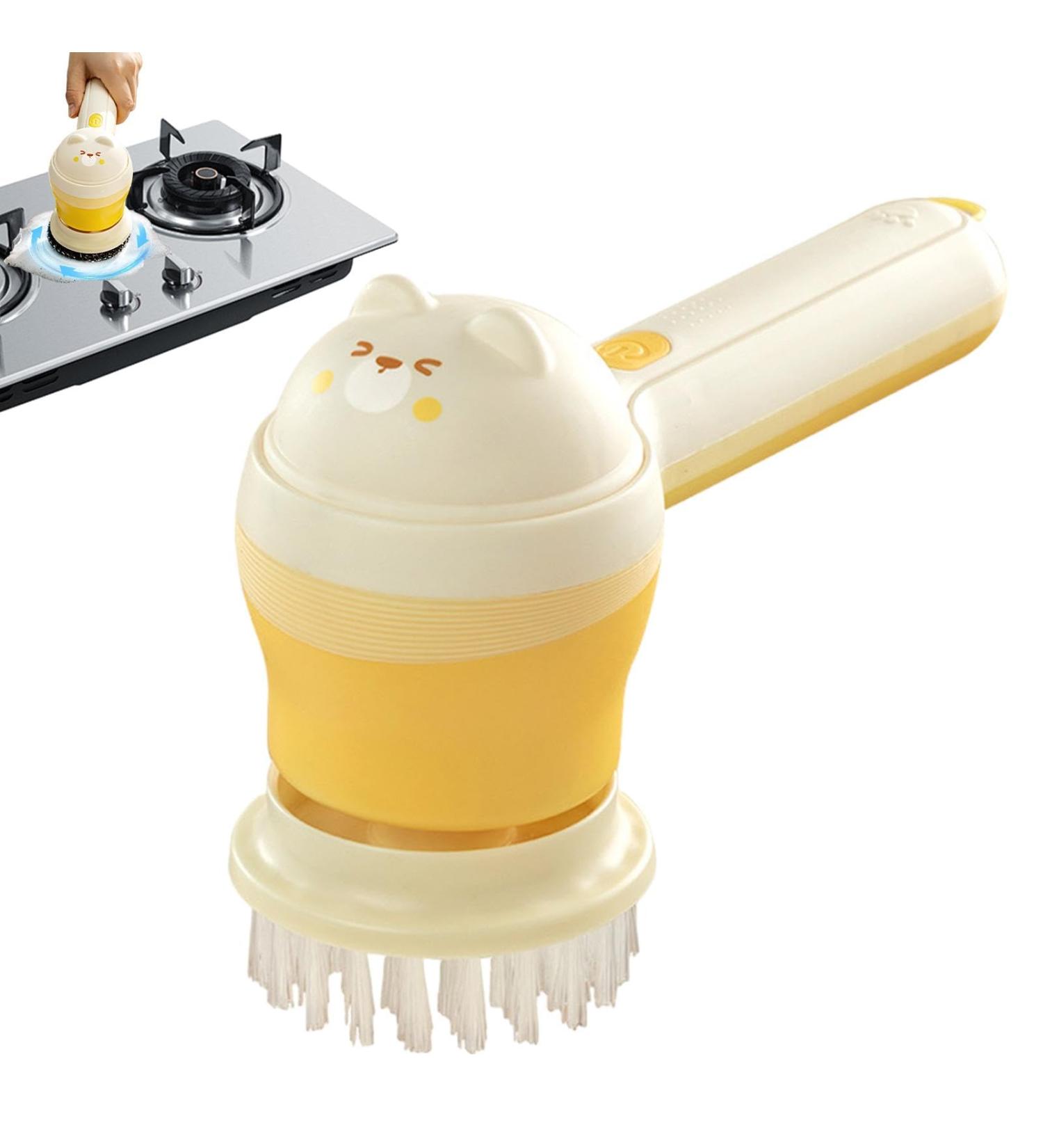 AZSUL Cordless Power Scrubber | Cleaning Electric Scrubber Brush | Cleaning Electric Brush with Replaceable Brush Heads for Bathroom Fixtures Kitchen Appliances - Buy Online on GoSupps.com