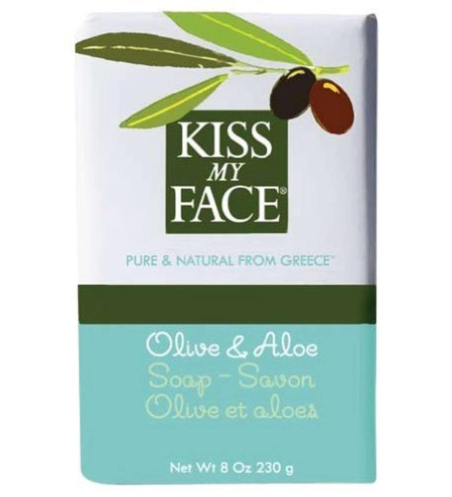 Kiss My Face Moisturizing Bar Soap - Olive & Aloe - 8 oz | Gentle for All Skin Types | Buy Internationally - Buy Online on GoSupps.com