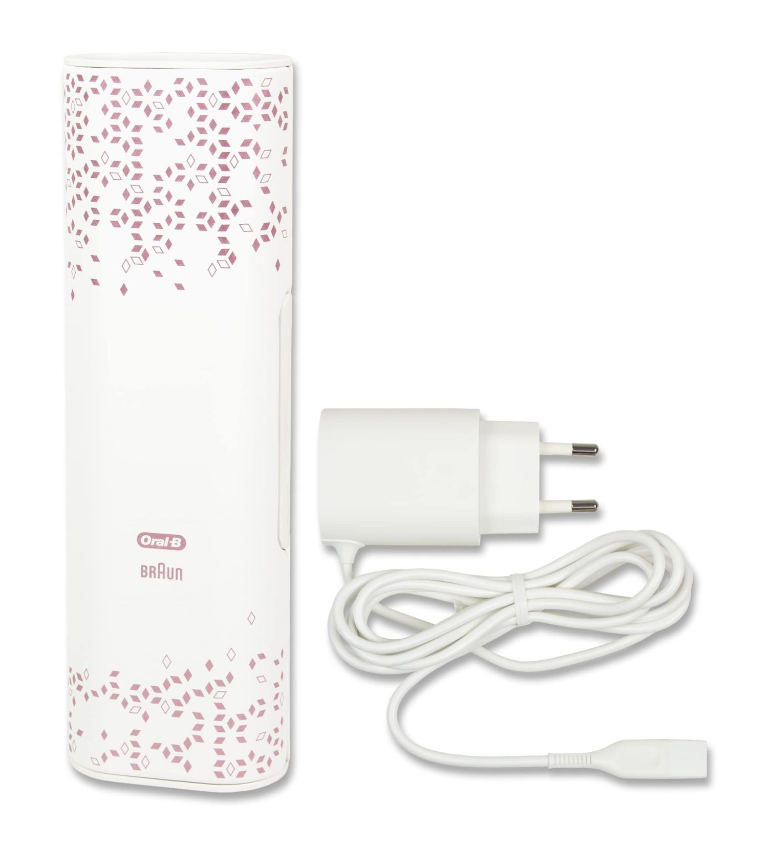 Oral-B Genius Series Travel Toothbrush Kit with Charging Function | Rose Gold | Includes 1 Handpiece, 2 Toothbrush Heads, Travel Case, and US-Charging Cable - Buy Online on GoSupps.com