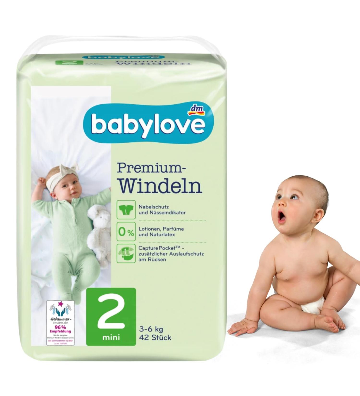 Babylove Premium Extra Soft Diapers Size 2 (3-6kg) - 42 Pieces | Best International Shipping - Buy Online on GoSupps.com