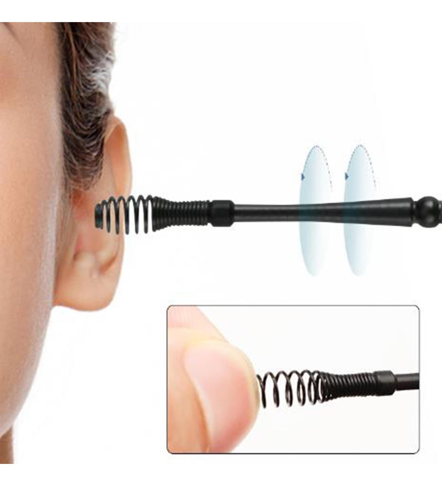 Spiral Ear Wax Remover Set - Metal 3PCS Ear Cleaner Kit - Double Ended Scraper - Black - Buy Online on GoSupps.com