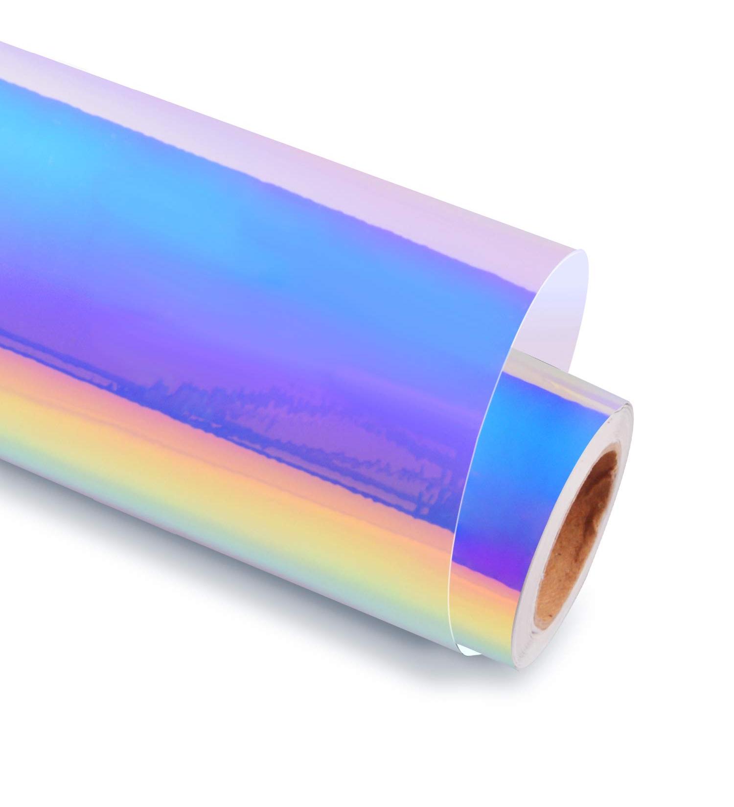 Holographic White Opal Permanent Vinyl Roll for Cricut - 12x6ft Adhesive Craft Vinyl Cutter Roll - Buy Online on GoSupps.com