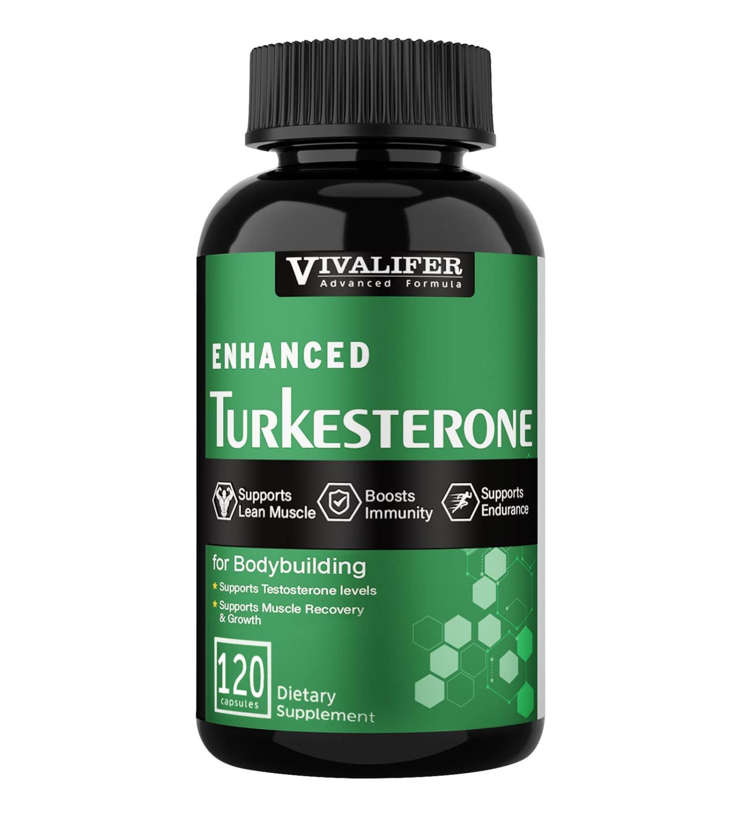 Turkesterone 1000mg Muscle Building & Mood Boost Supplement - 120 Vegan Capsules - Buy Online on GoSupps.com
