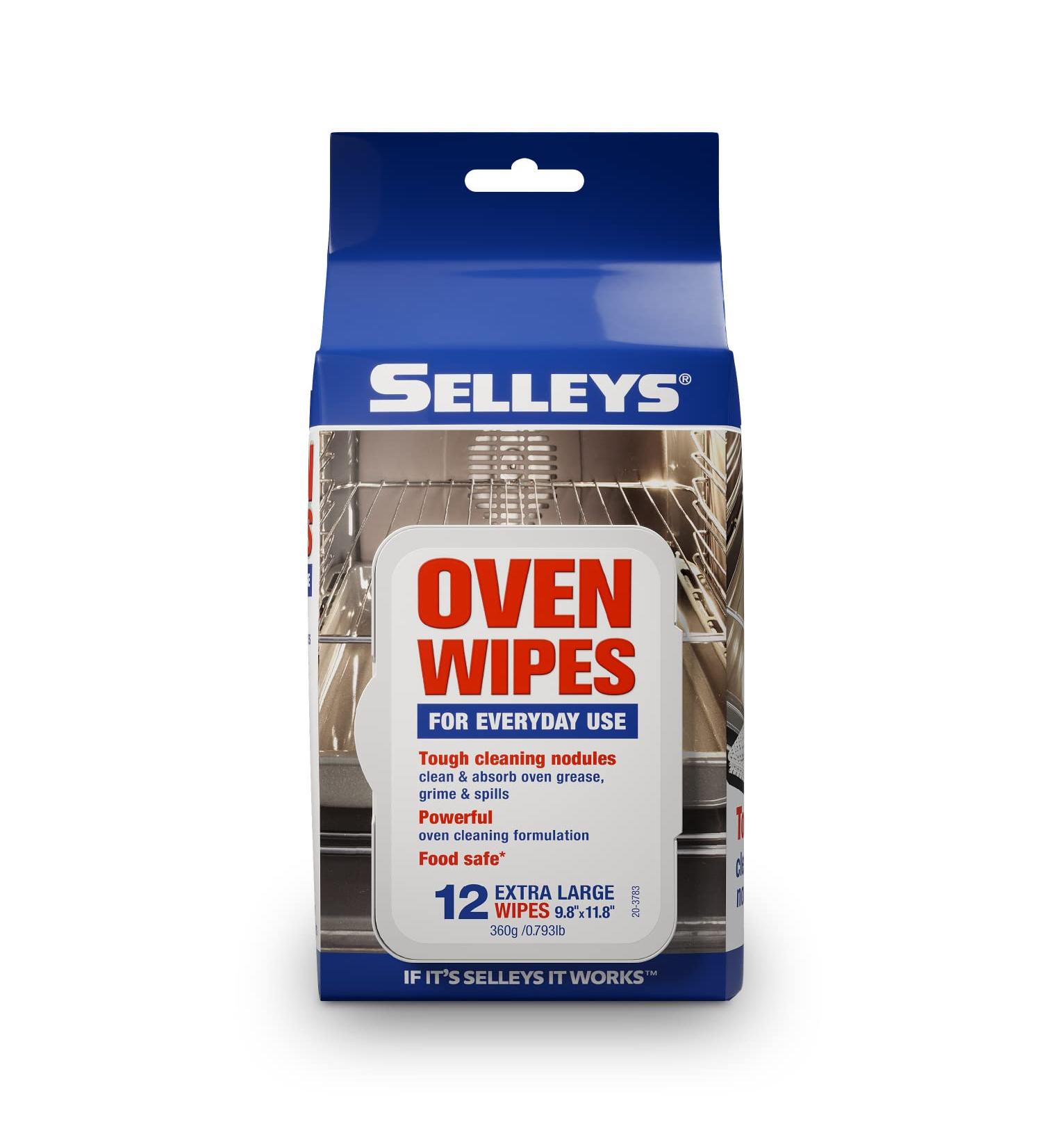Selleys Heavy Duty Oven Wipes | 12-Count | Cleans Grease, Grime, and Spills - Buy Online on GoSupps.com