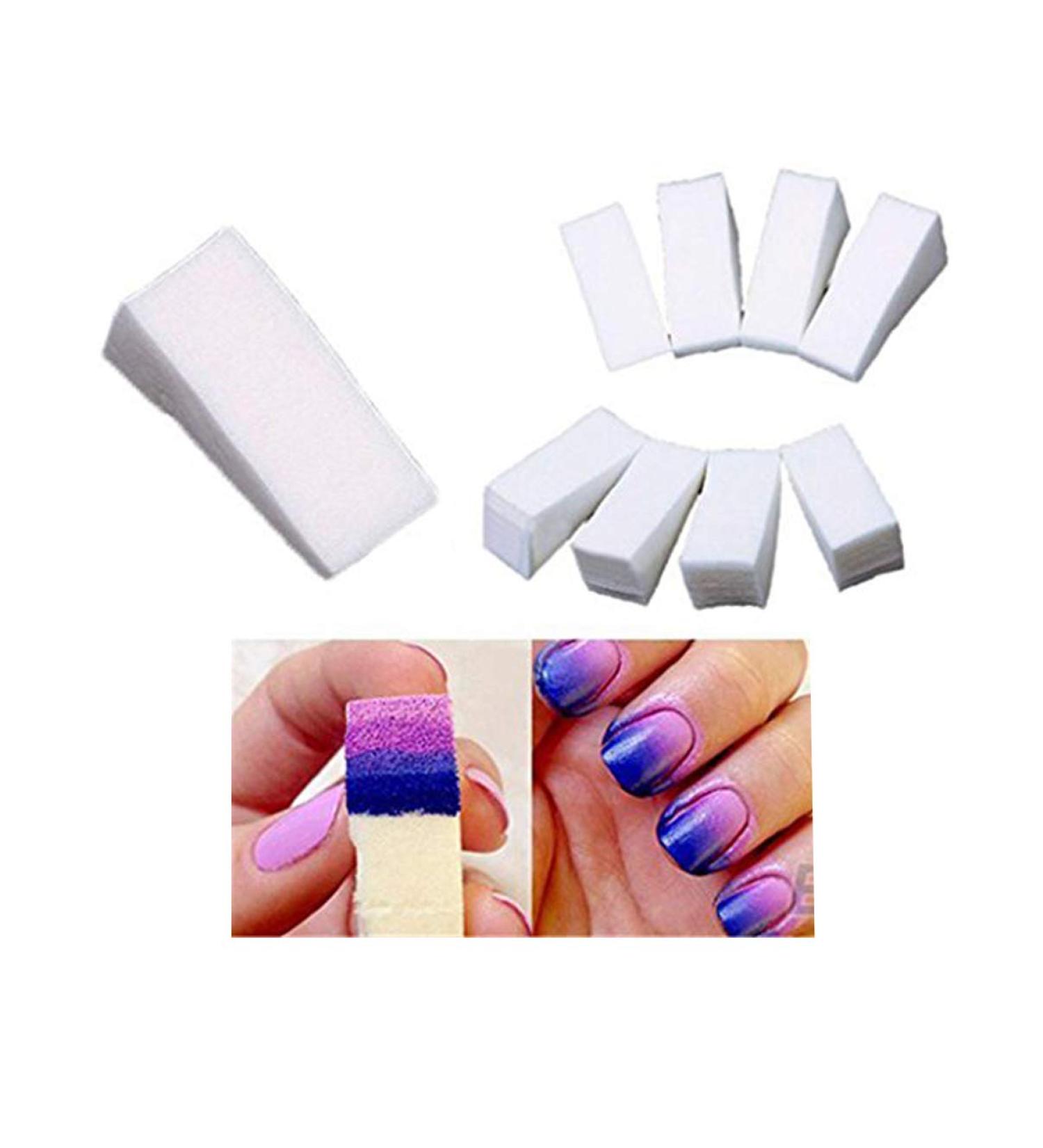 8 Color Gradient Nails Soft Sponges - Nail Art Stamping Tool for Perfect Fade Manicure - Buy Online on GoSupps.com