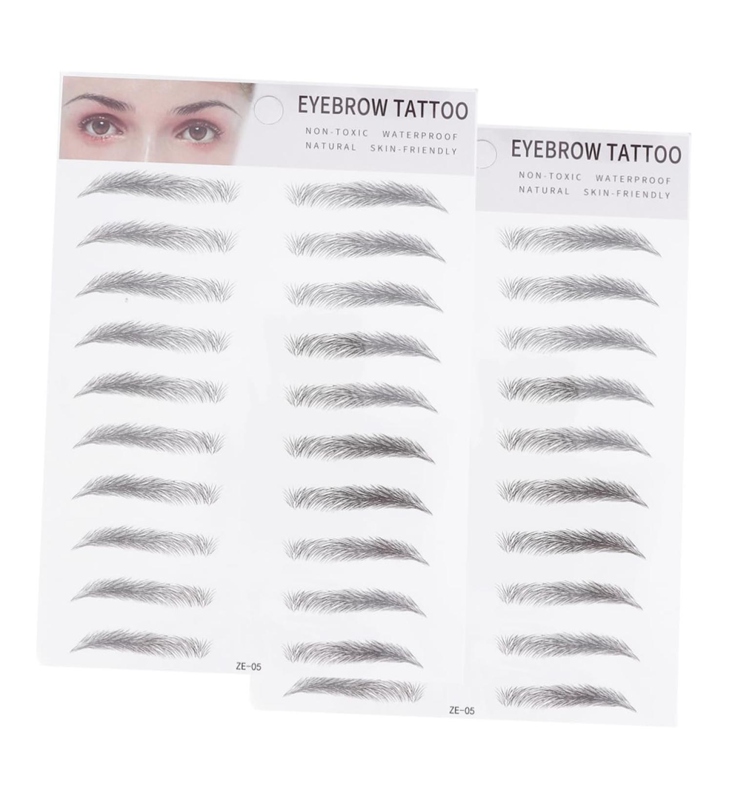 DRESSOOS 2pcs 3d Eyebrow Stickers Realistic Eyebrow Tattoos Ladies Suits Eyebrow Tool The Lazy Water Proof 6d - Buy Online on GoSupps.com