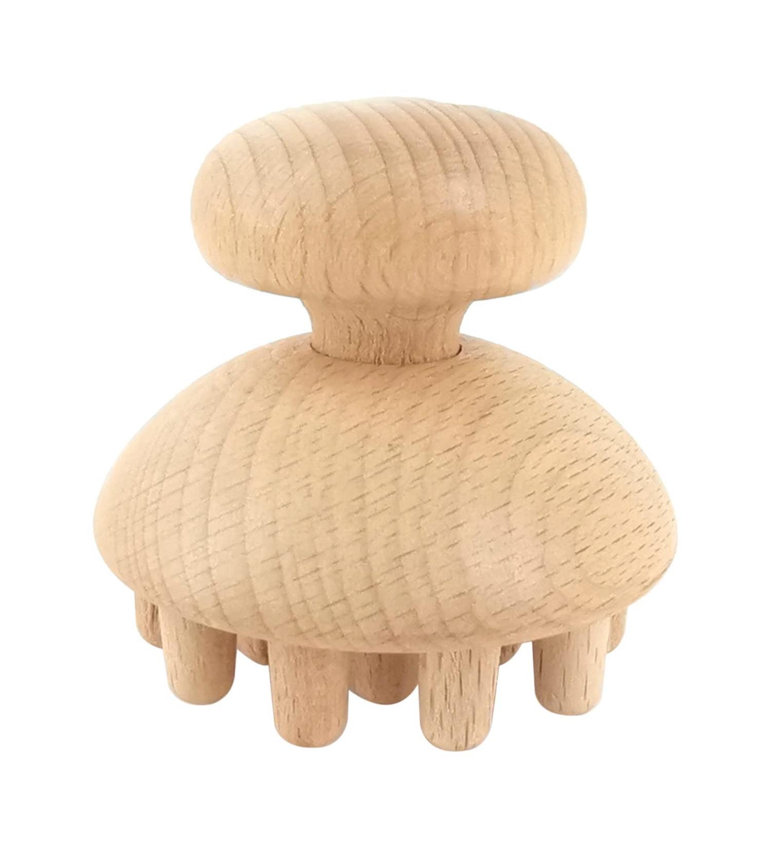 BRIUERG Wooden Mushroom Massage Tool | Anti-Cellulite Fascia Roller for Whole Body Muscle Relief - International Shipping Available - Buy Online on GoSupps.com