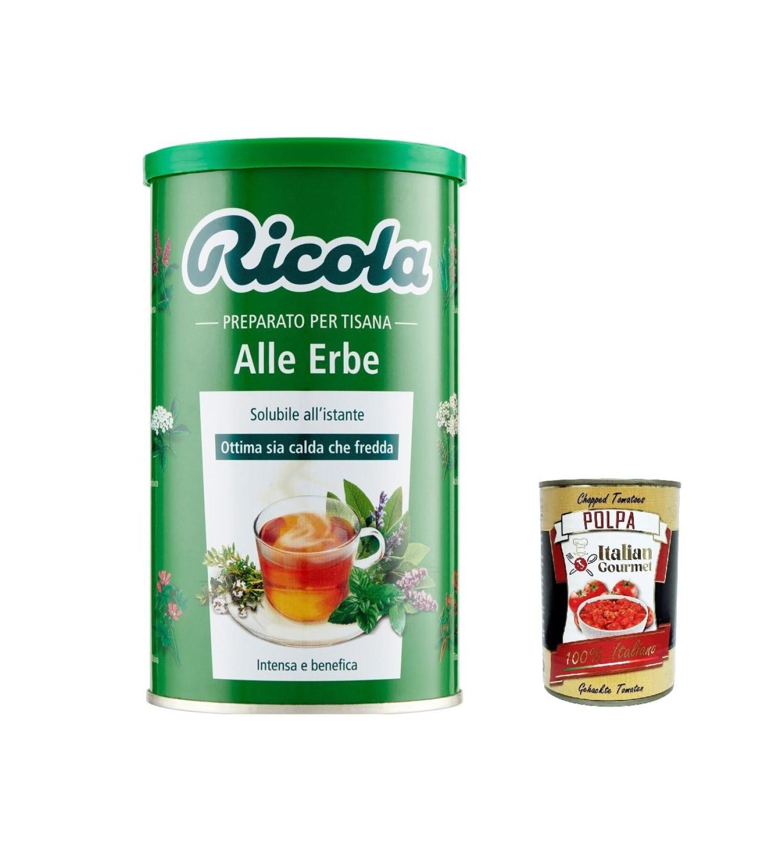  Italian Gourmet E.R. Ricola Instant Herbal Tea Set of 3 Instant Heritage Herbal Teas 200g + Italian Gourmet Pulpa 400g - Buy Online on GoSupps.com