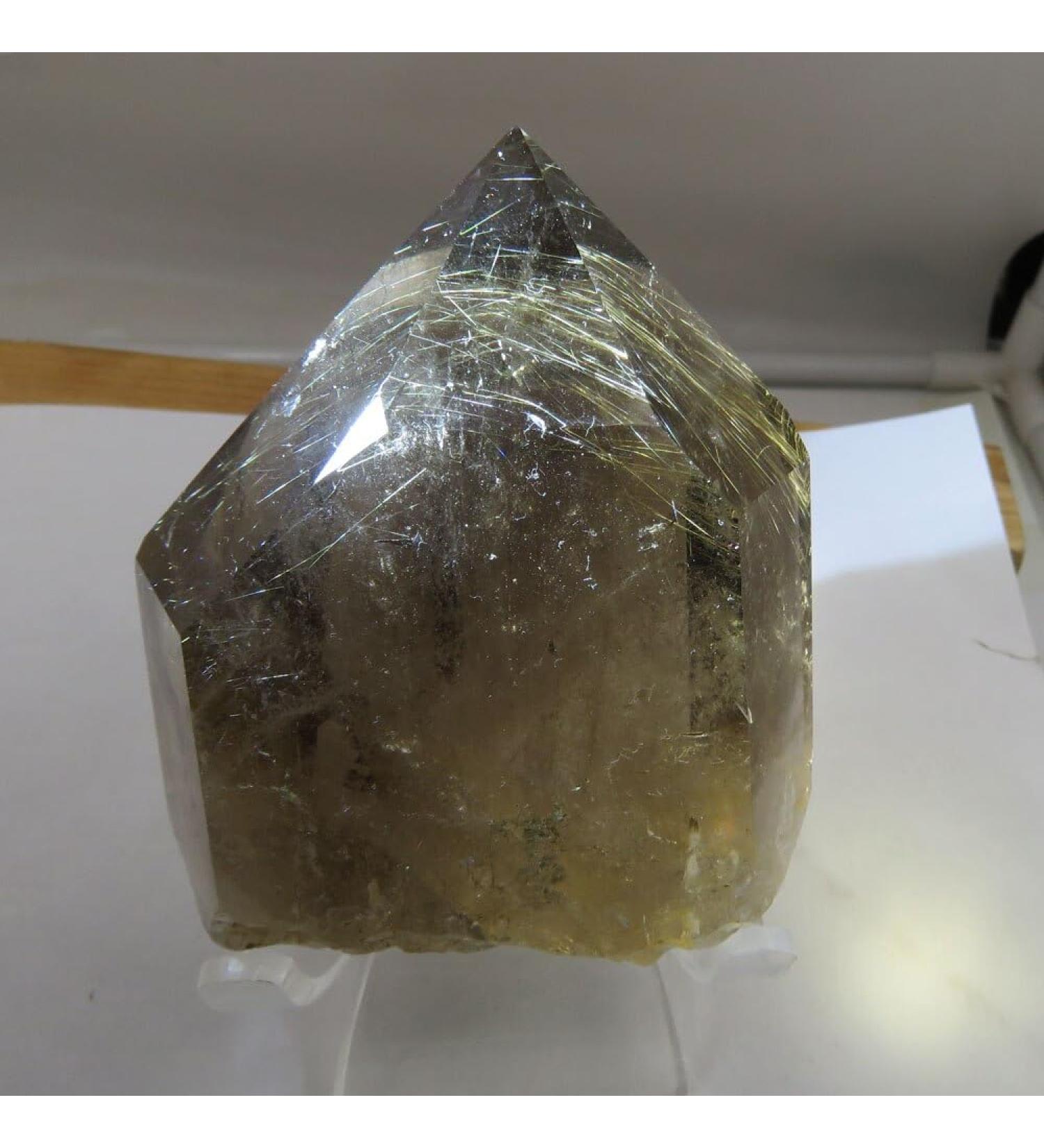 306g Natural Smoky Rutile Quartz Rutilated Bling Bling Crystal Stone Reiki Fengshui Home Goods - Buy Online on GoSupps.com