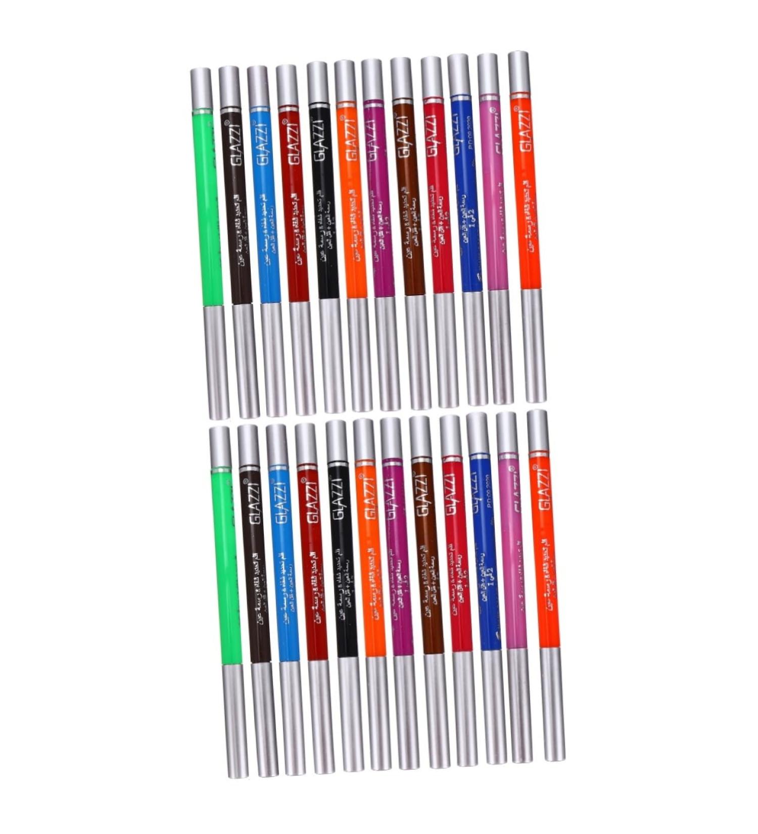 DOITOOL 24 Pcs 1 Set Shadow Set Eyeshadow Eyeliner Kit Waterproof Eyeliners Bushing Telescopic 1 count (Pack of 1) Colorfulx2pcs - Buy Online on GoSupps.com