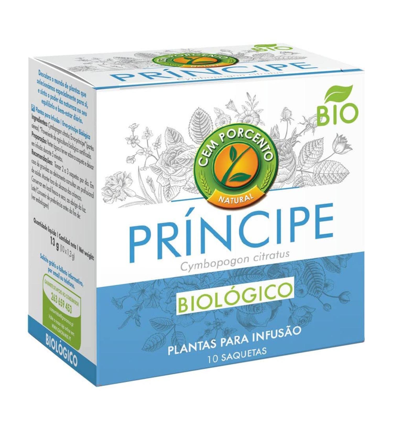 Cem Porcento - Lemongrass (Cymbopogon citratus L.) BIO - 8 x 10 teabags (total: 80 teabags)