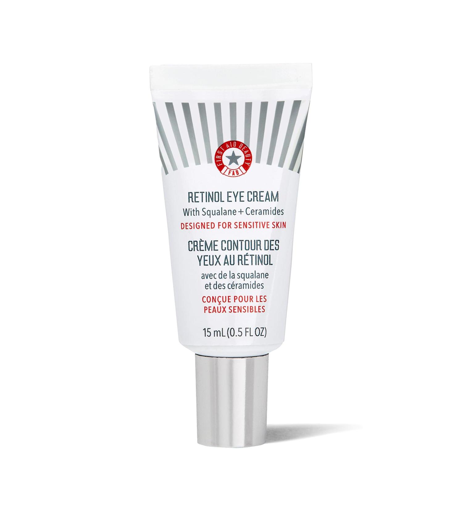 First Aid Beauty Retinol Eye Cream with Squalane & Ceramides - Smooth Fine Lines & Wrinkles - 0.5 oz - International Shipping - Buy Online on GoSupps.com