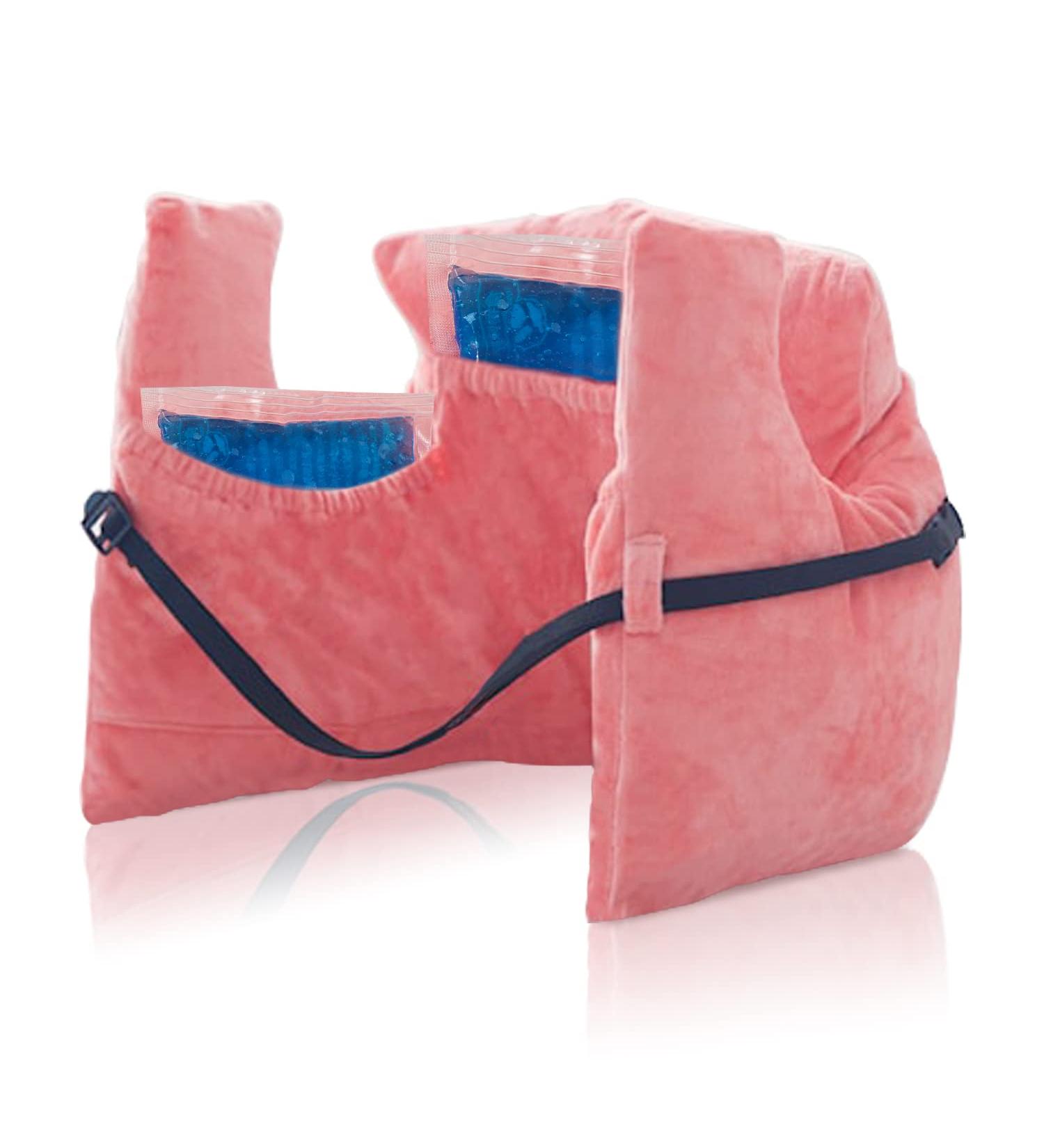 Post Mastectomy Pillow for Breast Surgery Recovery | Port & Heart Surgery Support | Ice-Pack Ready for Pain Relief | Coral Peach (Small/Medium) - Buy Online on GoSupps.com