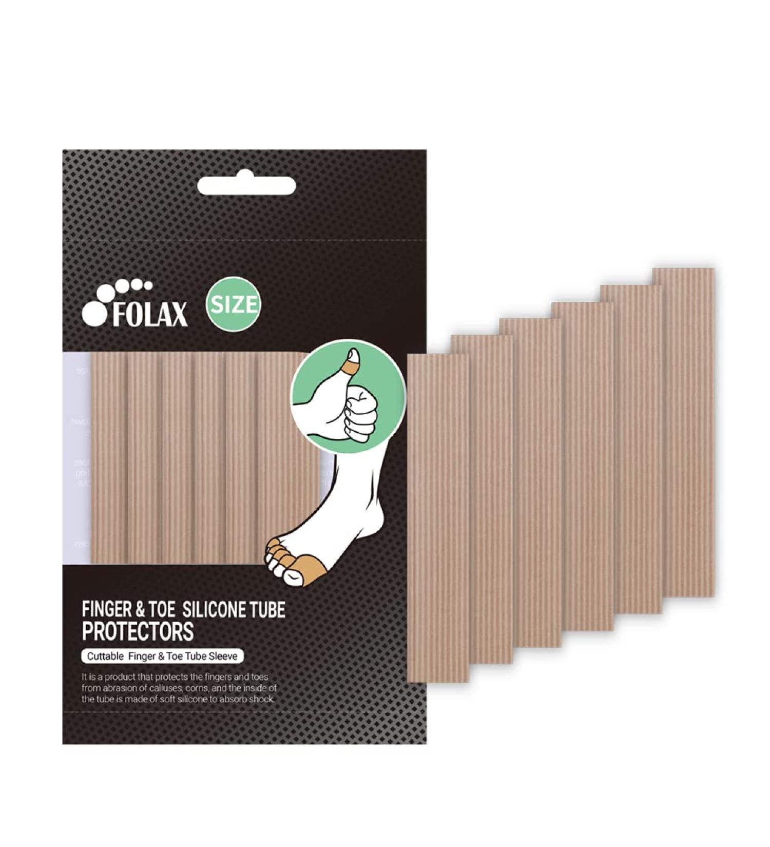 FOLAX Silicone Toe & Finger Tube Protectors (M) - Cuttable Toe & Finger Sleeves - Buy Online on GoSupps.com