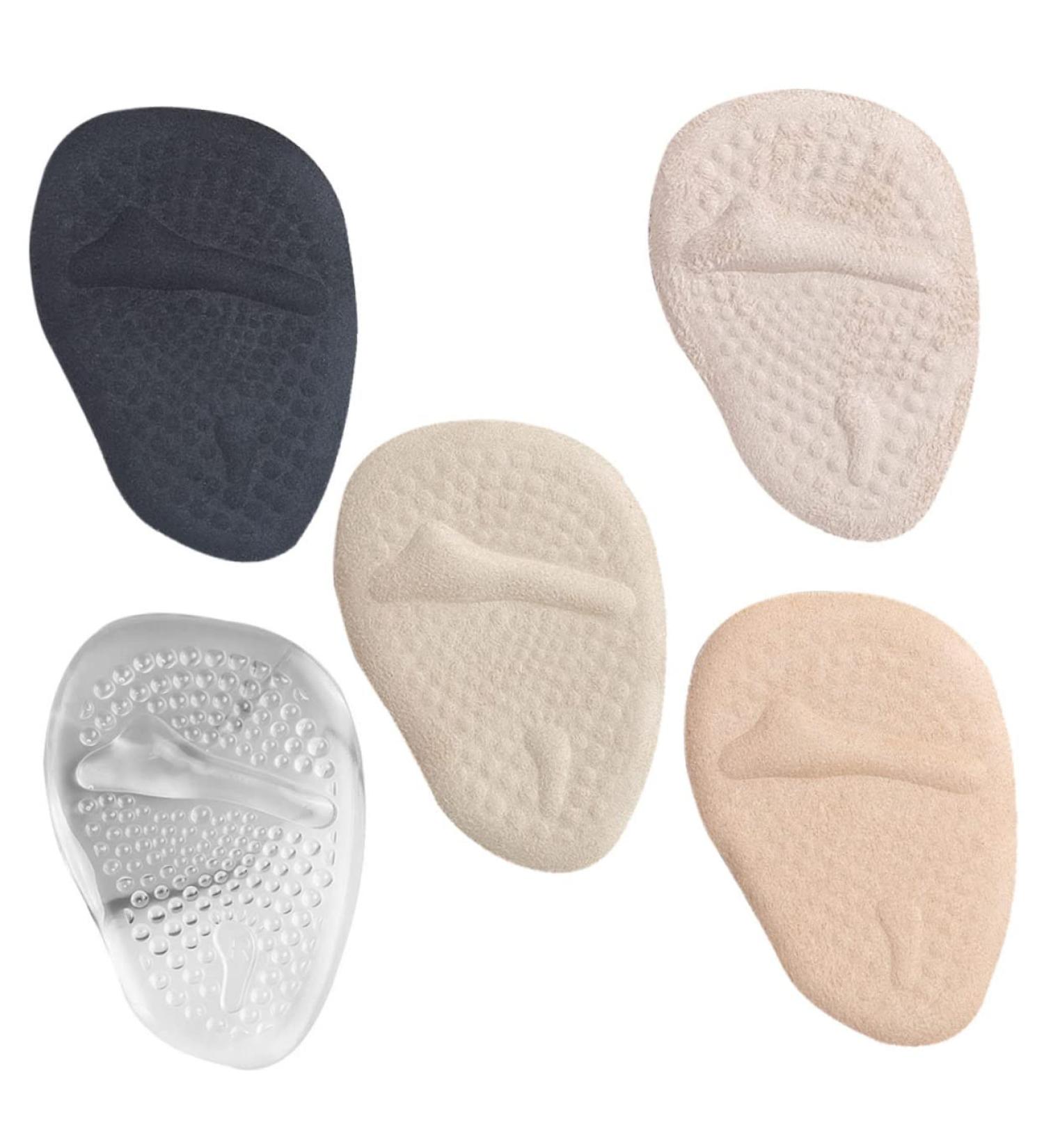 NOLITOY 5 Pairs Forefoot Pads & Cushions - Metatarsal Bunion & Half Foot Inserts for High Heels - Comfort Grip Gel Foot Care - Buy Online on GoSupps.com