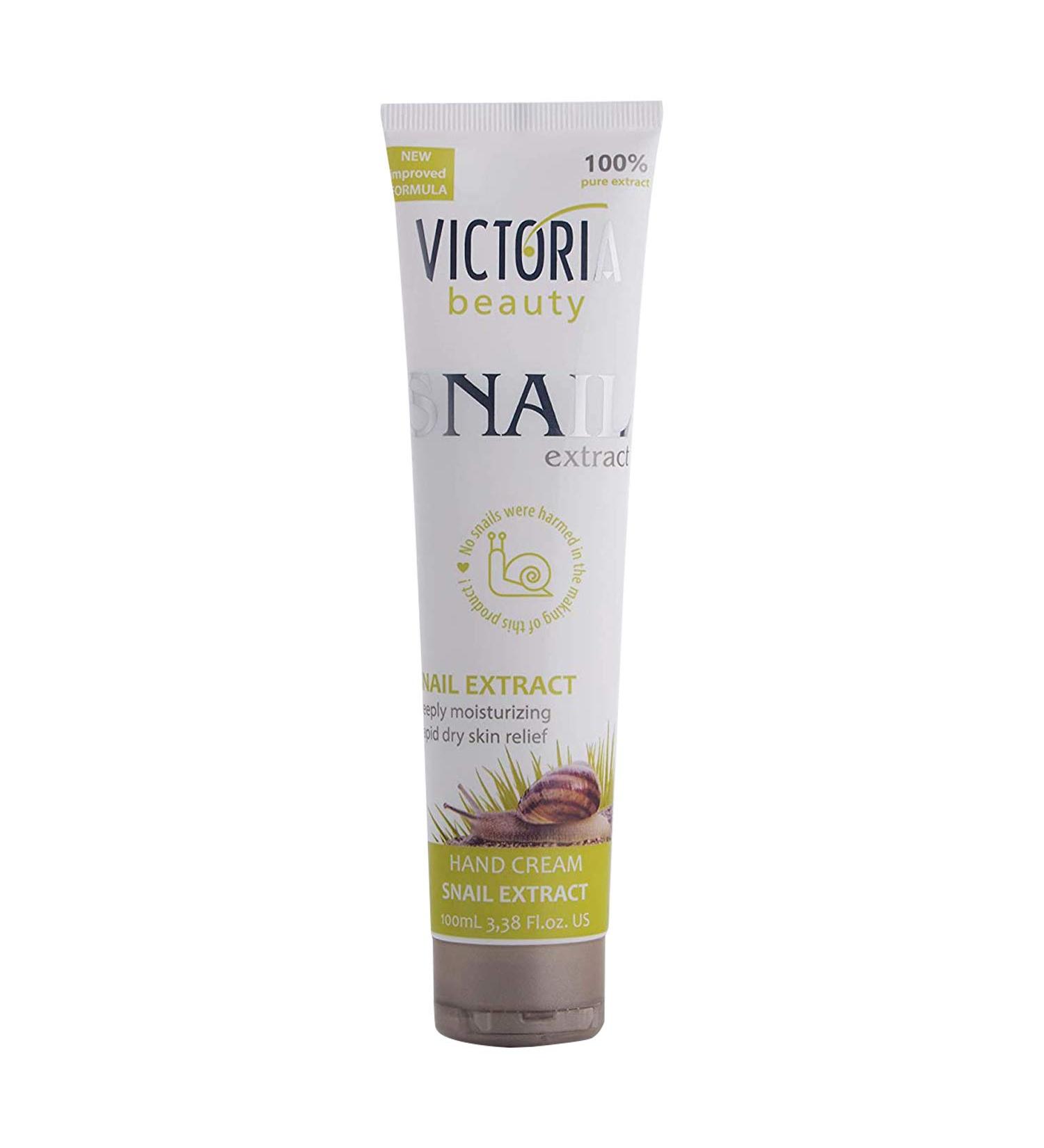 Victoria Beauty Hand Cream with Snail Extract - Moisturizing Cream for Dry Cracked Hands (100ml) - International Shipping Available - Buy Online on GoSupps.com